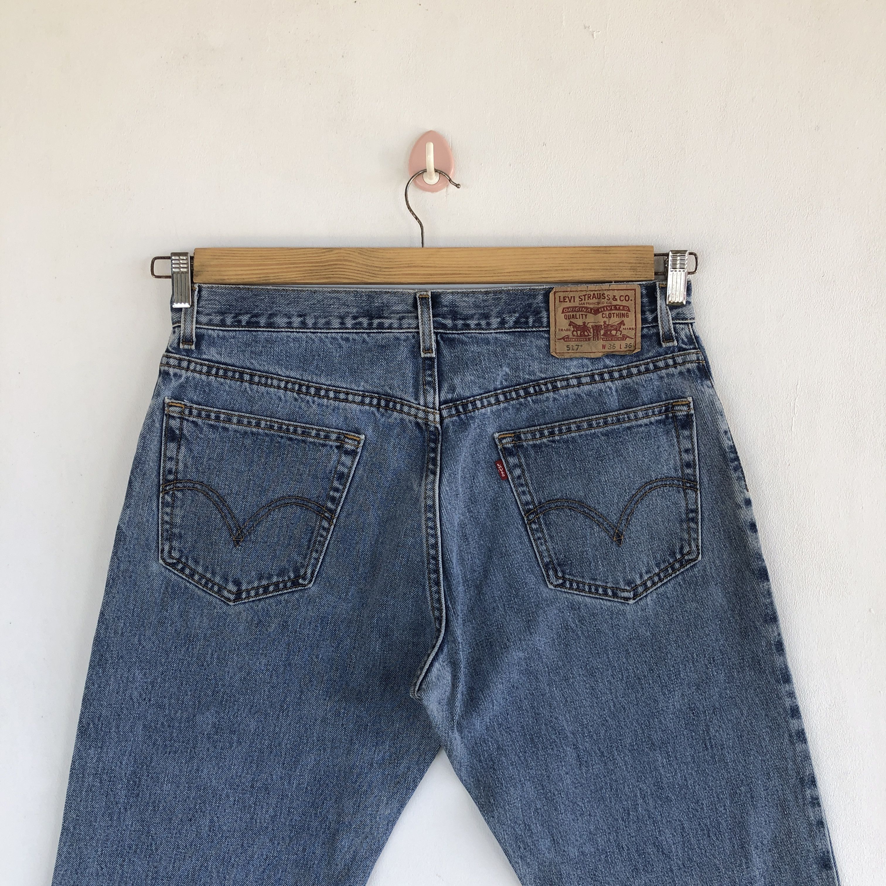Levi's Vintage Levis Wide Leg Jeans Flare Levi's 517 Bootcut Denim Size US 34 / EU 50 - 4 Thumbnail