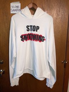 Vlone Stop Snitching Hoodie | Grailed