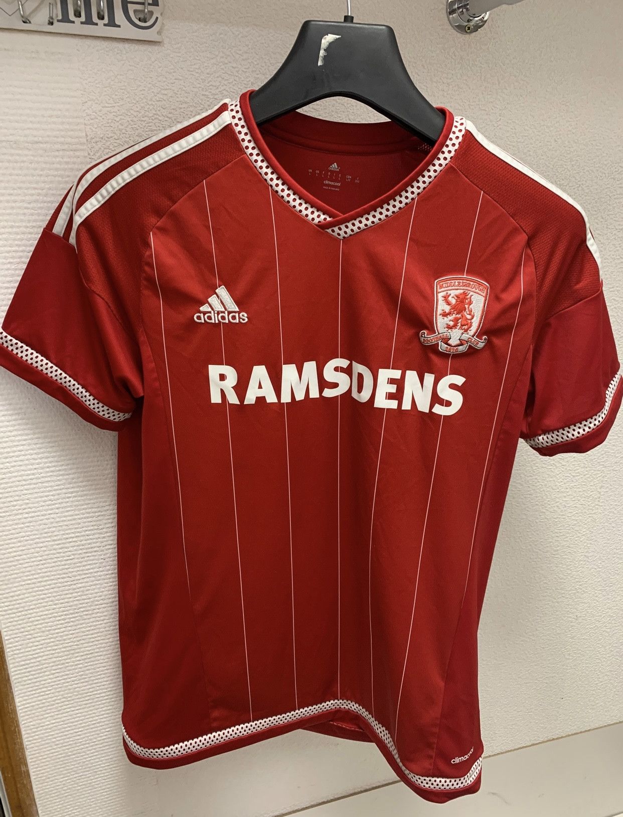 Adidas Middlesbrough soccer jersey L sz Red