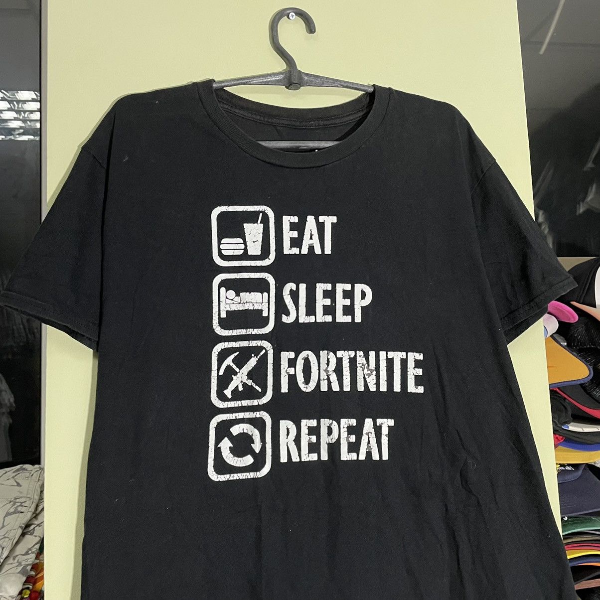 Vintage Y2K Graphic Gaming Tee Fortnite Humor Print Black Relaxed XL Size US XL / EU 56 / 4 - 4 Thumbnail