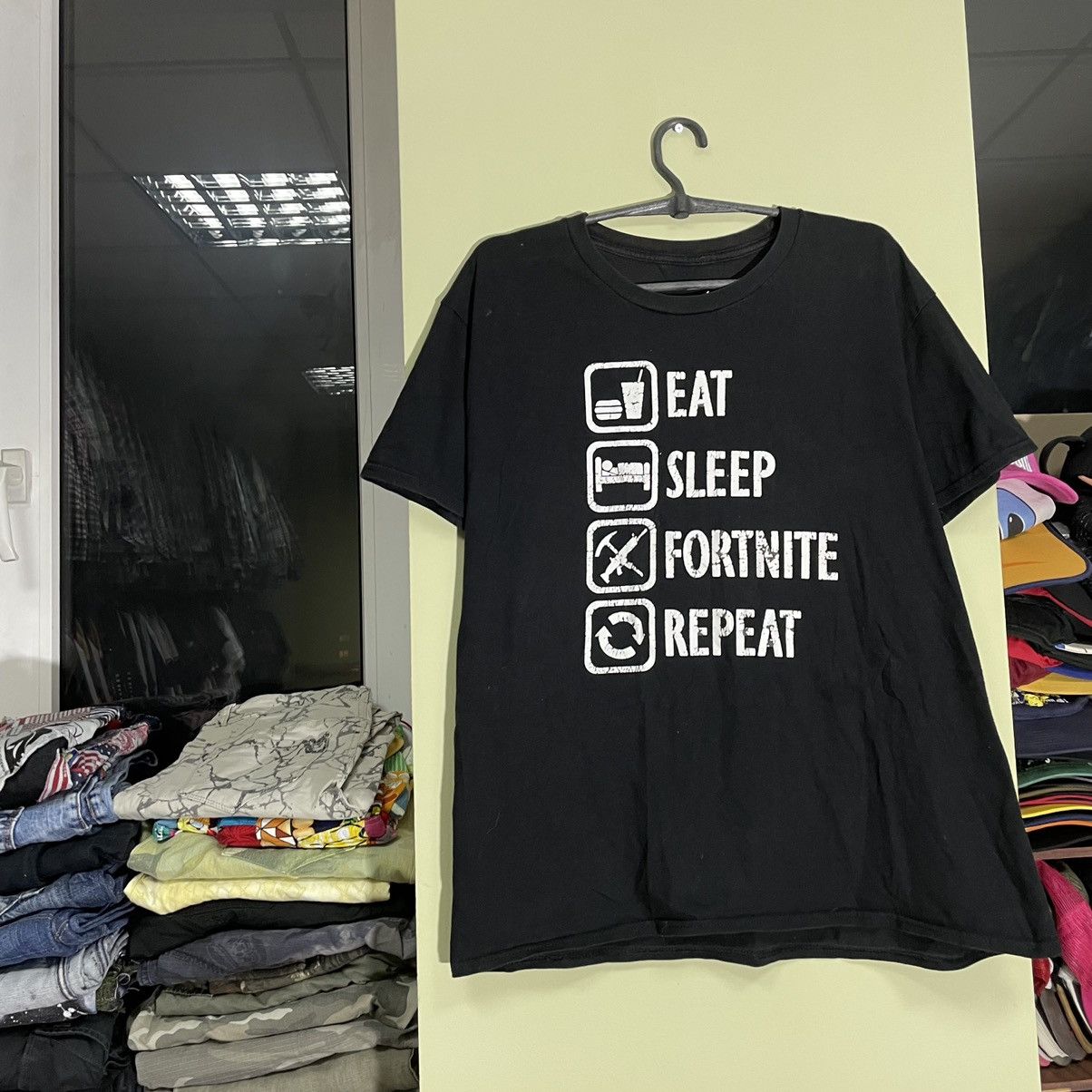 Vintage Y2K Graphic Gaming Tee Fortnite Humor Print Black Relaxed XL Size US XL / EU 56 / 4 - 3 Thumbnail