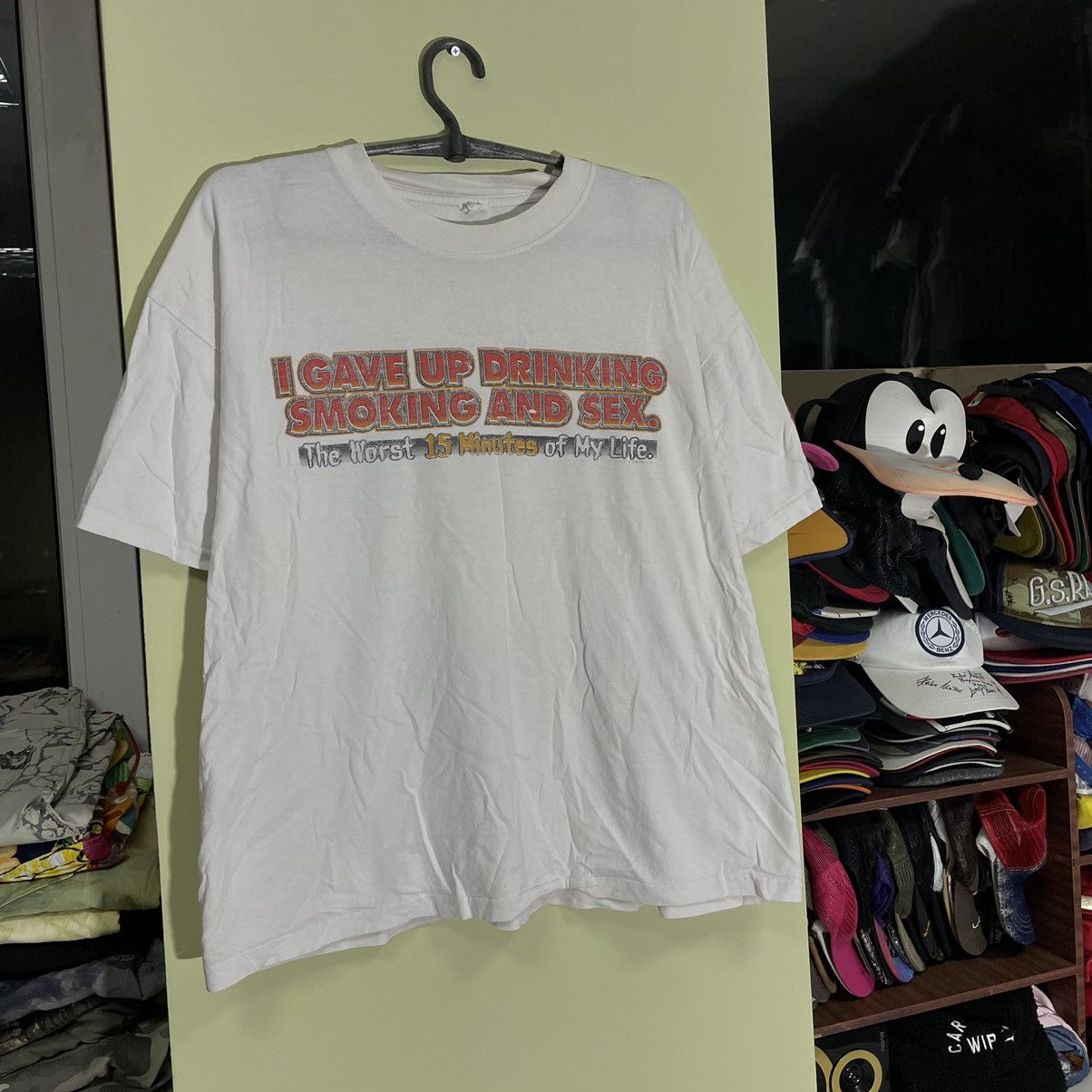 Vintage Vintage 90s Faded Graphic Tee Humor Streetwear Grunge Boxy L Size US L / EU 52-54 / 3 - 2 Thumbnail