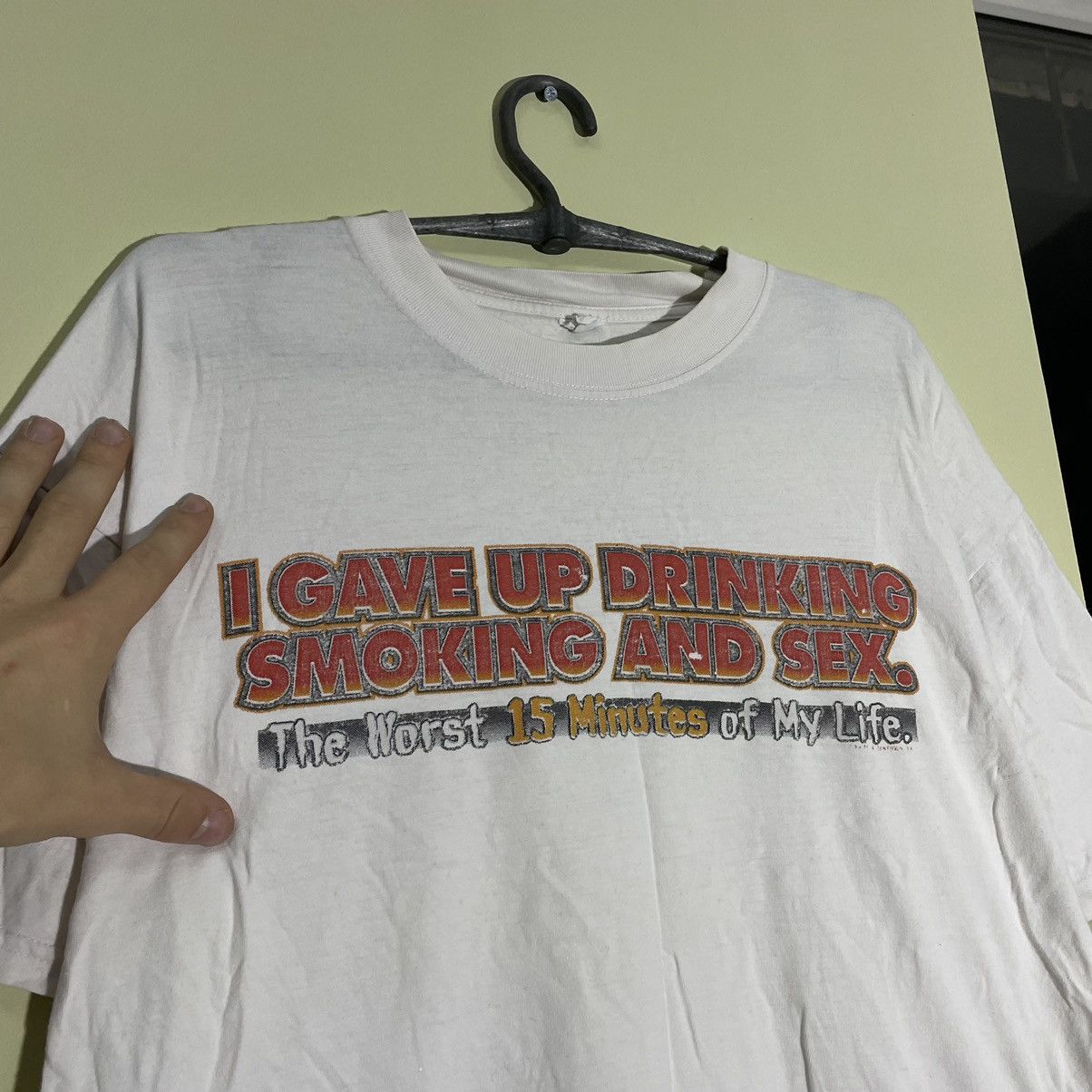 Vintage Vintage 90s Faded Graphic Tee Humor Streetwear Grunge Boxy L Size US L / EU 52-54 / 3 - 1 Thumbnail