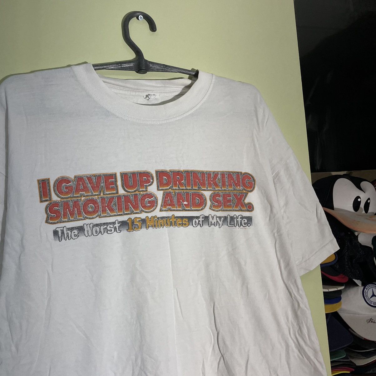 Vintage Vintage 90s Faded Graphic Tee Humor Streetwear Grunge Boxy L Size US L / EU 52-54 / 3 - 5 Thumbnail
