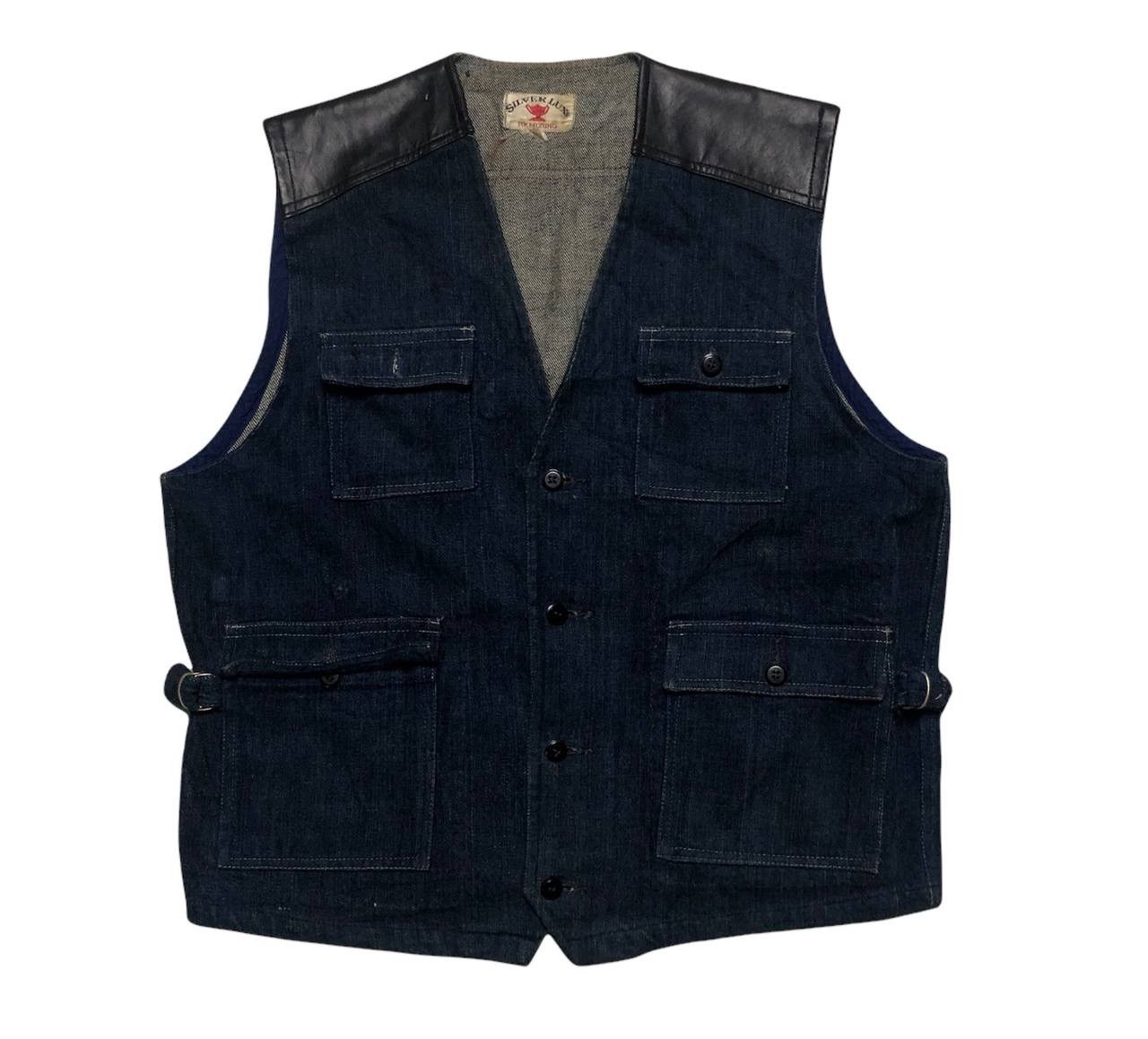 Silver Lux Sleeveless Denim Jacket by MIZUNO
