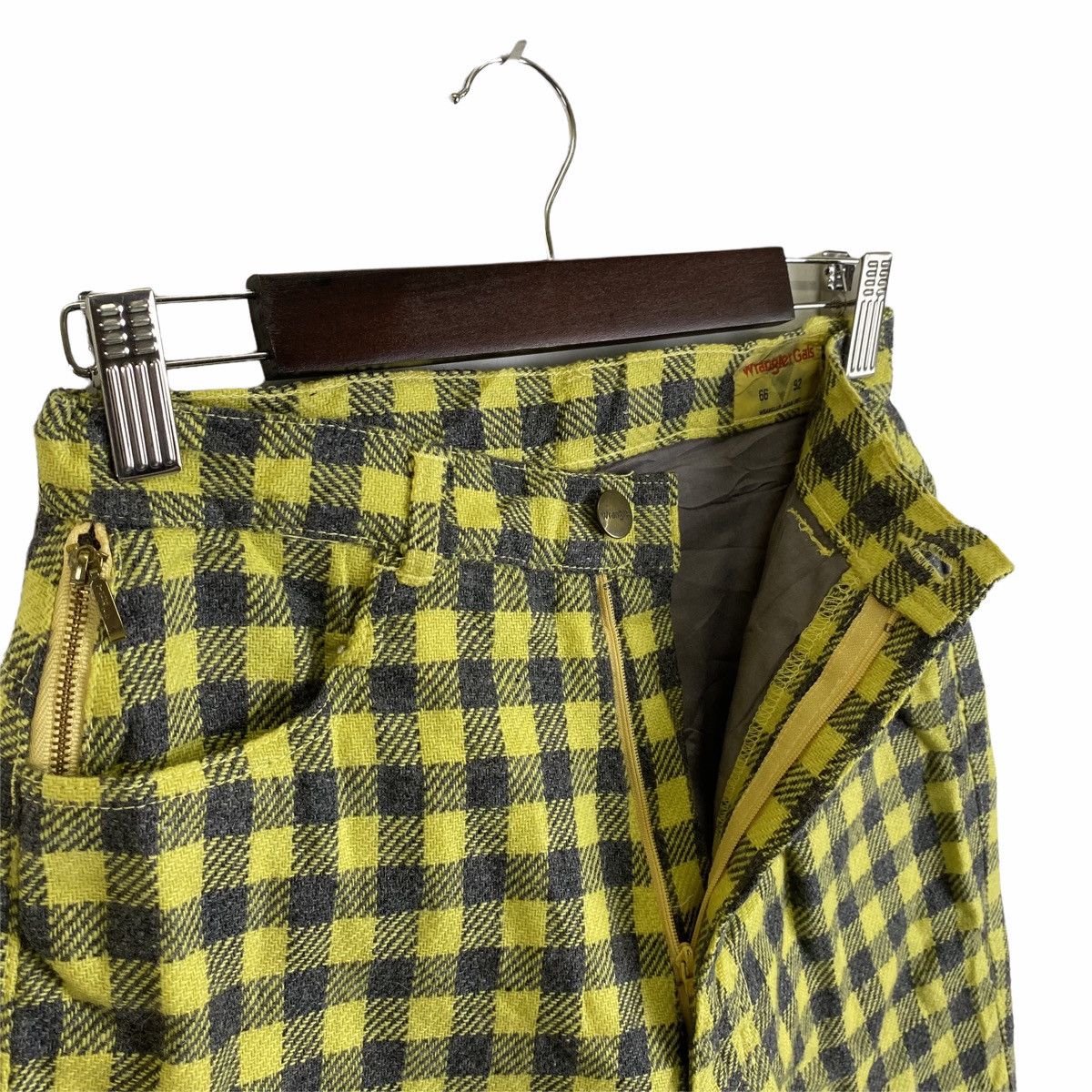 Vintage × Wrangler Vintage WRANGLER Gals Checkered Tartan Wool Casual Pants Size US 26 / EU 42 - 7 Thumbnail