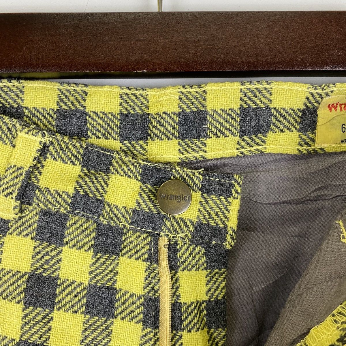 Vintage × Wrangler Vintage WRANGLER Gals Checkered Tartan Wool Casual Pants Size US 26 / EU 42 - 8 Thumbnail
