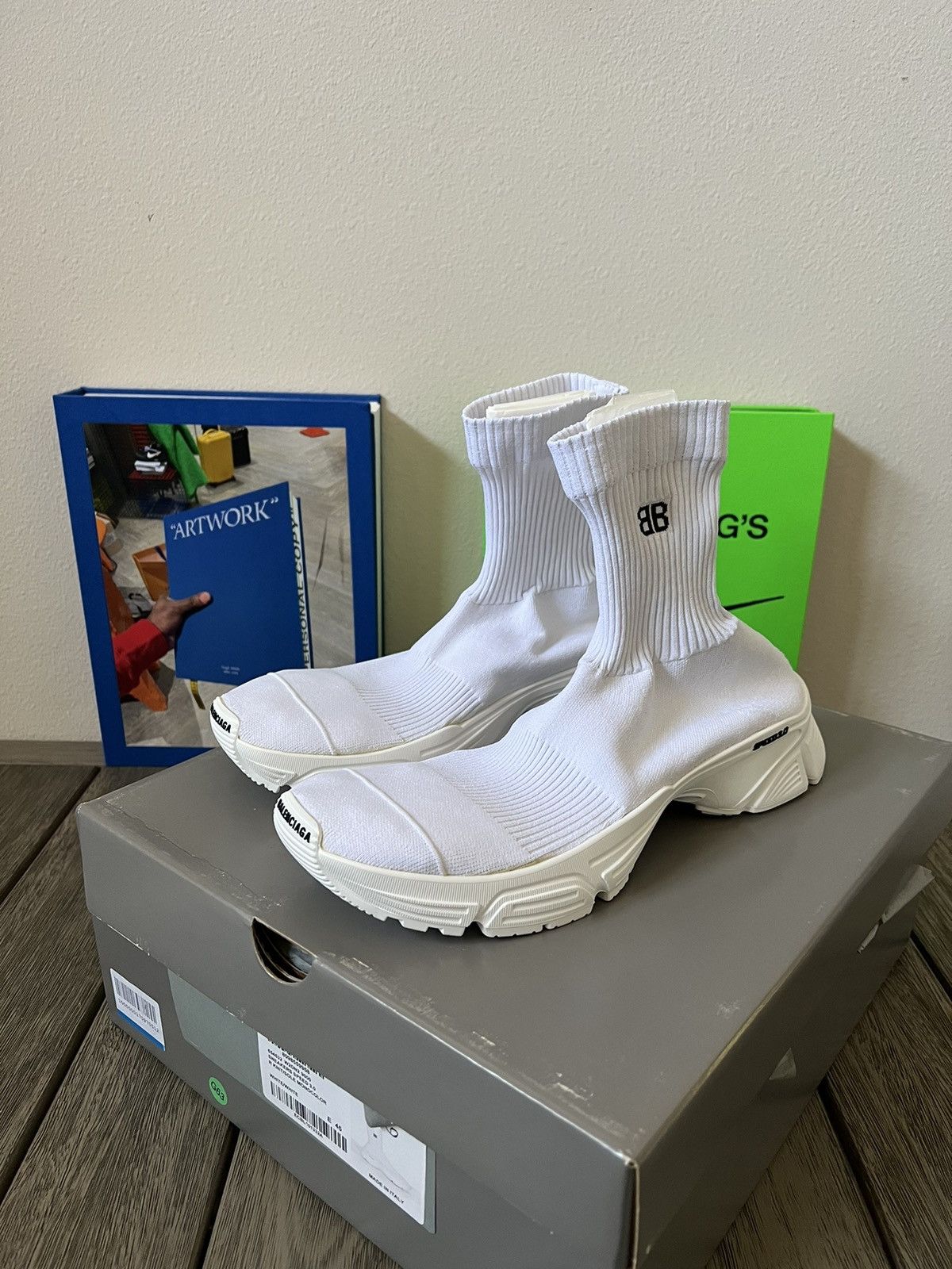 image of Balenciaga Speed Runner 3.0 Shoes in White, Men's (Size 12)