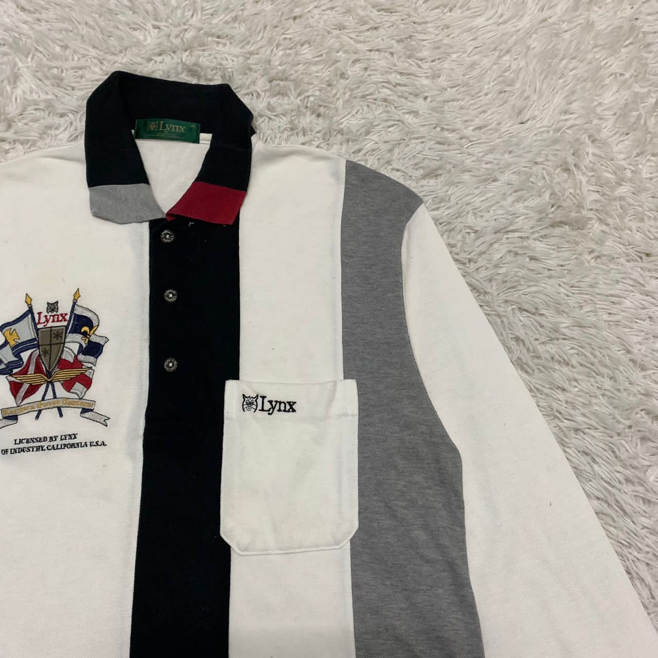 Japanese Brand Lynx long sleeves half button collar tshirt made in Japan Size US M / EU 48-50 / 2 - 3 Thumbnail