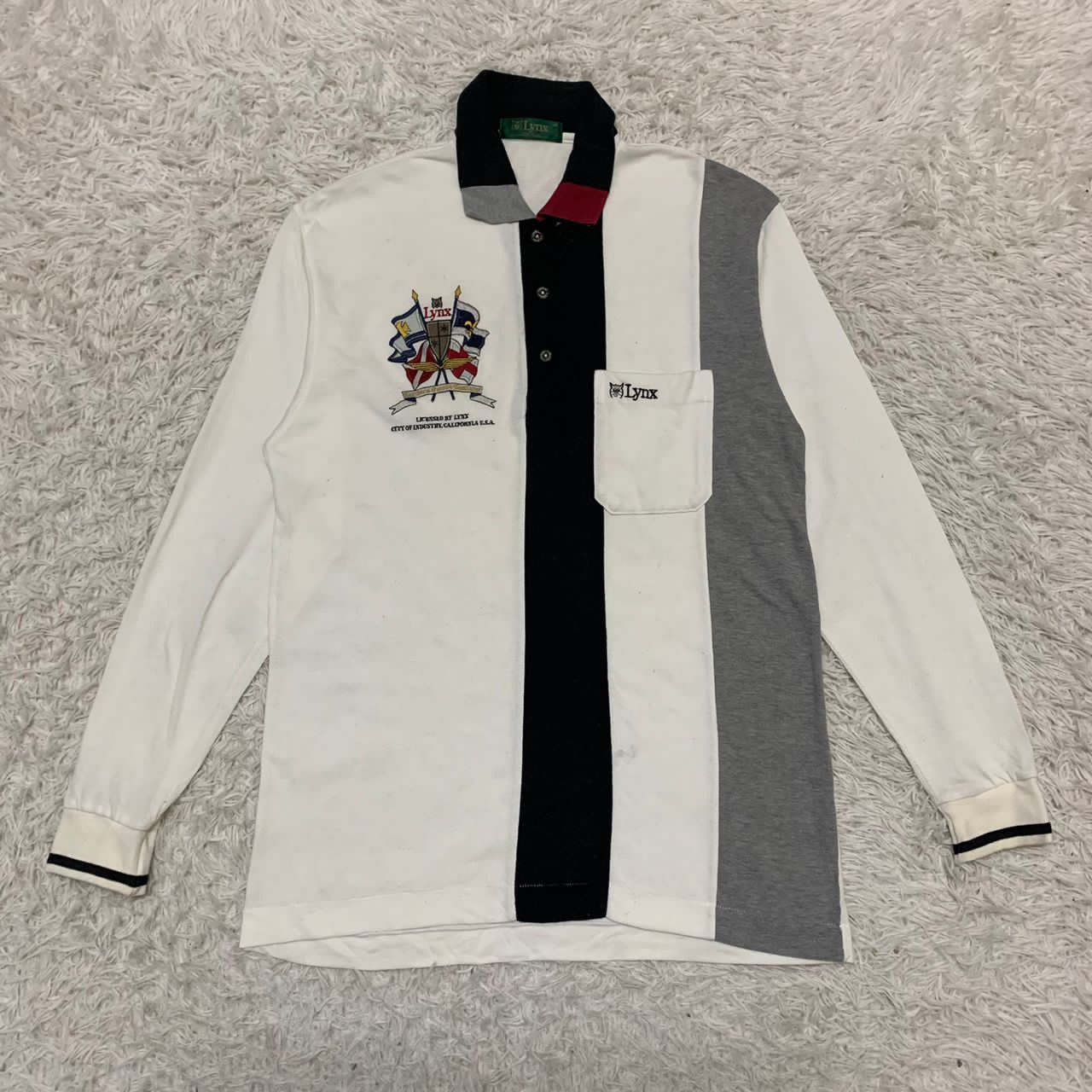 Japanese Brand Lynx long sleeves half button collar tshirt made in Japan Size US M / EU 48-50 / 2 - 10 Thumbnail