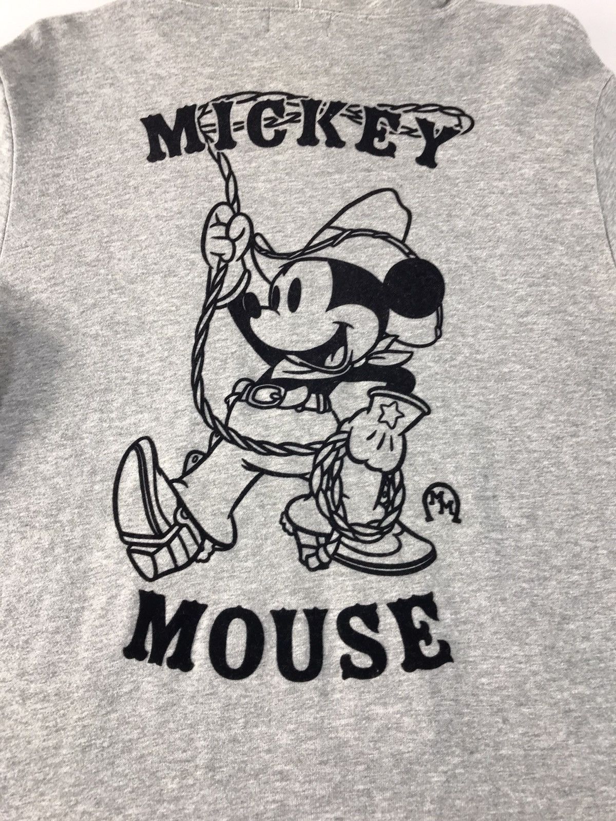Disney × Mickey Mouse Sweatshirt Mickey Mouse Cowboy Big Logo Back Side Hoodie Size US M / EU 48-50 / 2 - 11 Thumbnail