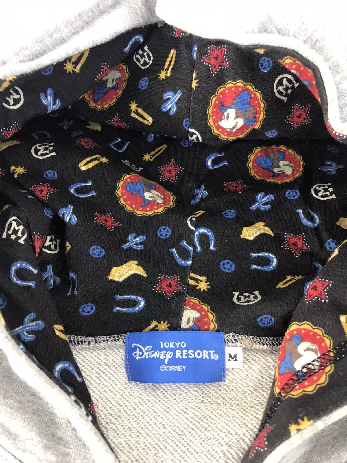 Disney × Mickey Mouse Sweatshirt Mickey Mouse Cowboy Big Logo Back Side Hoodie Size US M / EU 48-50 / 2 - 5 Thumbnail