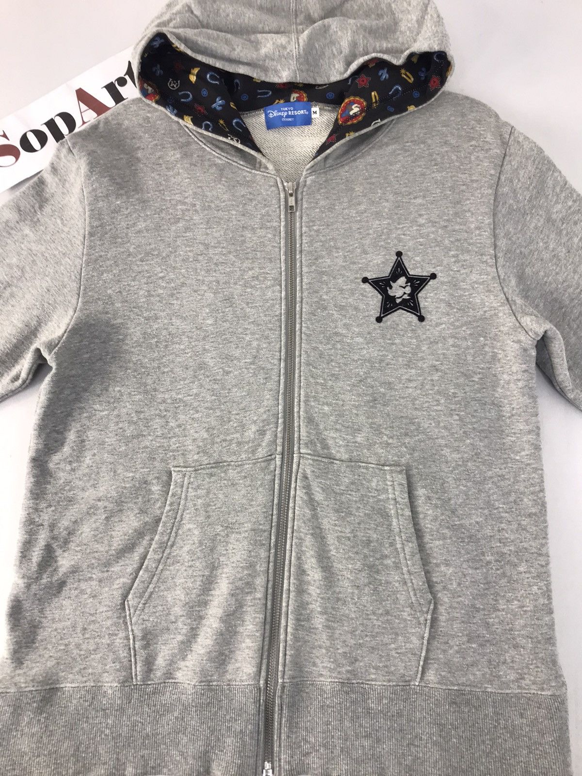 Disney × Mickey Mouse Sweatshirt Mickey Mouse Cowboy Big Logo Back Side Hoodie Size US M / EU 48-50 / 2 - 3 Thumbnail