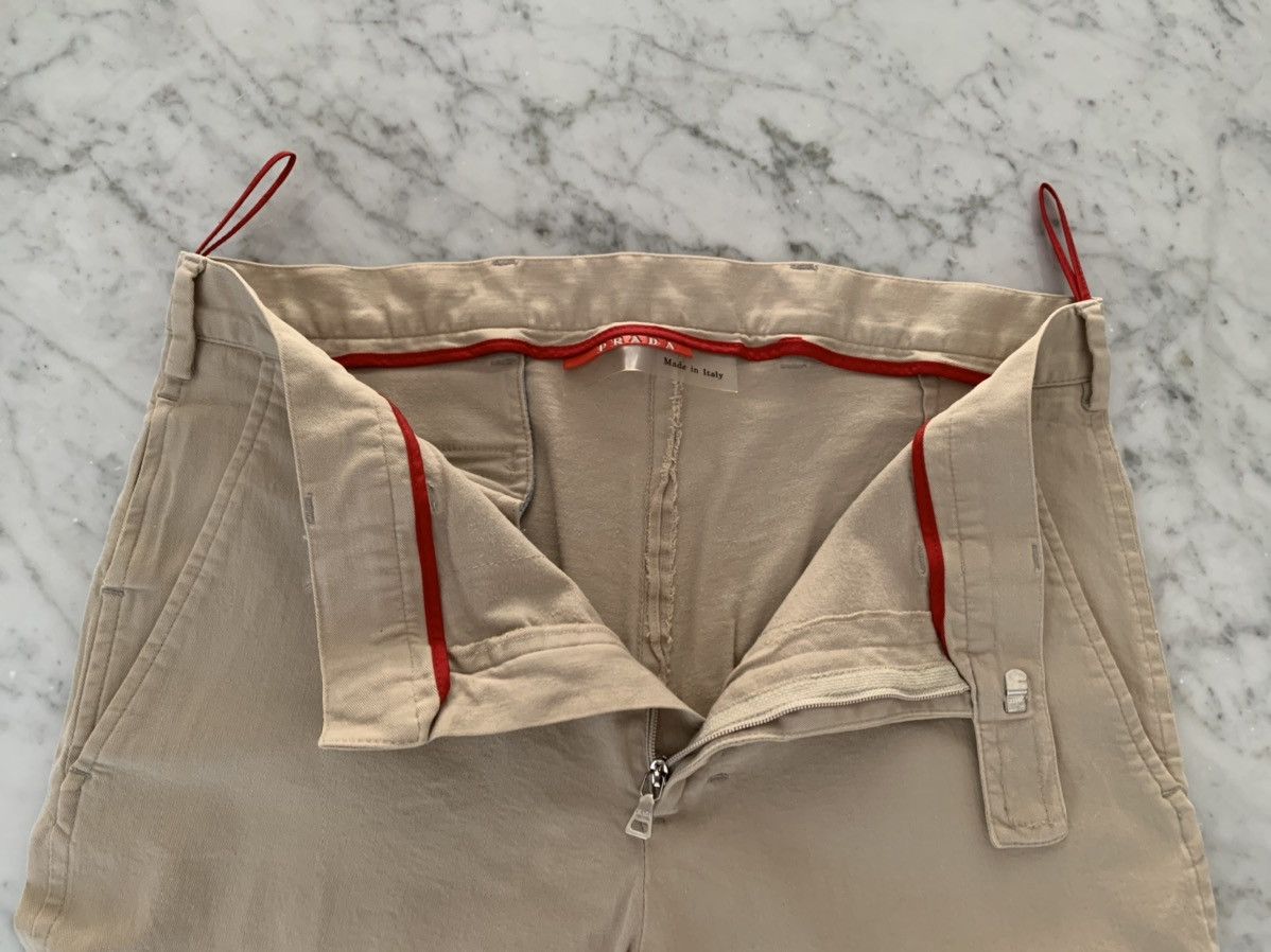 Prada × Vintage PRADA LINEA ROSSA COTTON PANTS Size US 26 / EU 42 - 4 Thumbnail