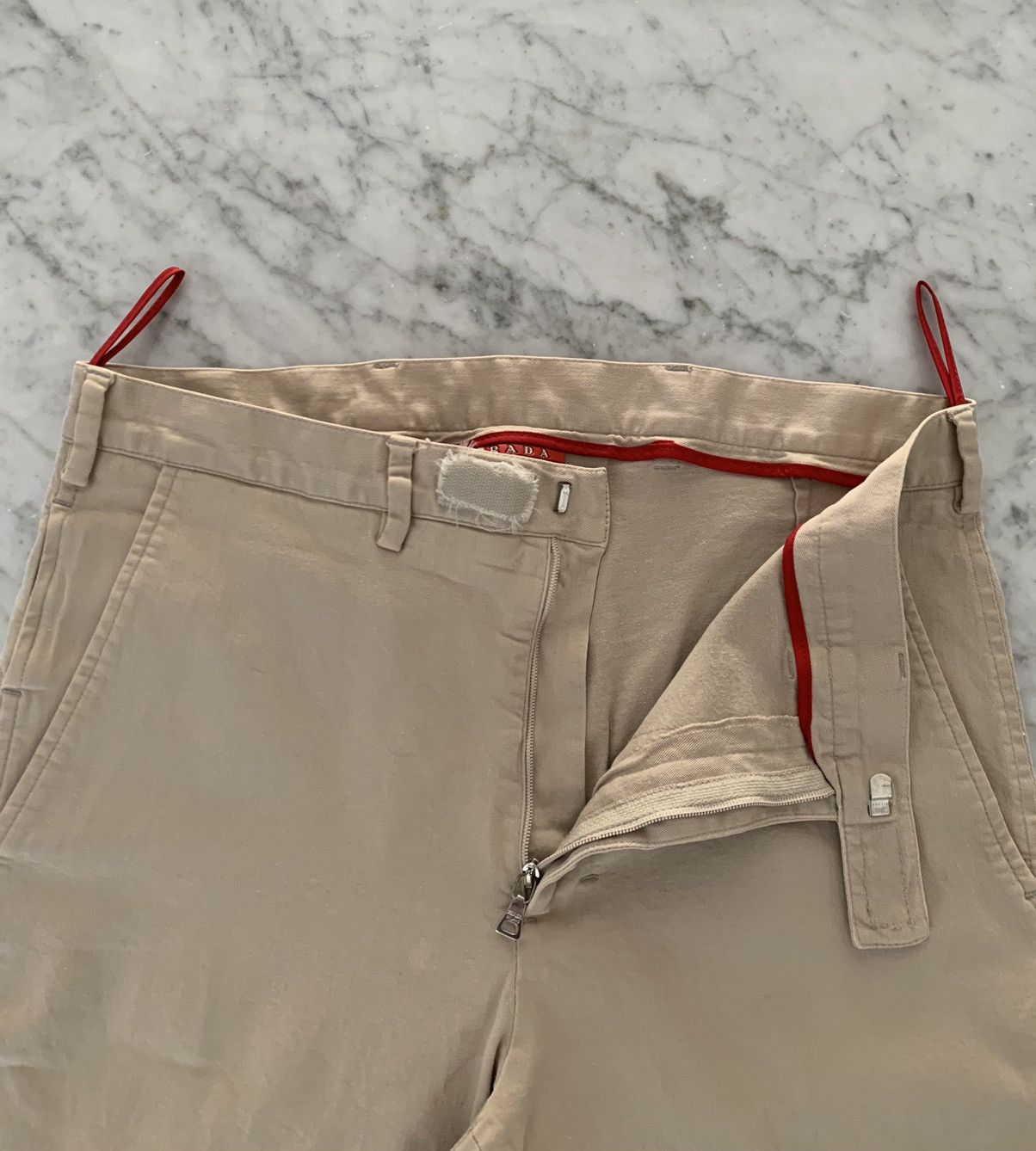 Prada × Vintage PRADA LINEA ROSSA COTTON PANTS Size US 26 / EU 42 - 5 Thumbnail