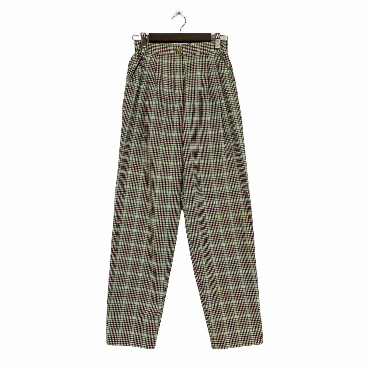 ROBERTA DI CAMERINO CHECKERED TARTAN SLACKS PANTS