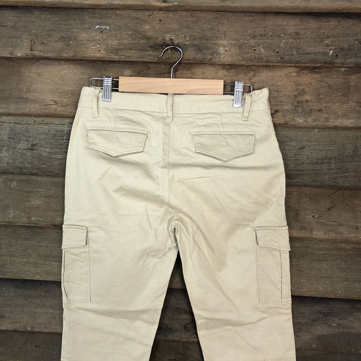 Japanese Brand Sevendays-Sunday Cream Multipocket Cargo Pants #3376 Size US 28 / EU 44 - 10 Thumbnail