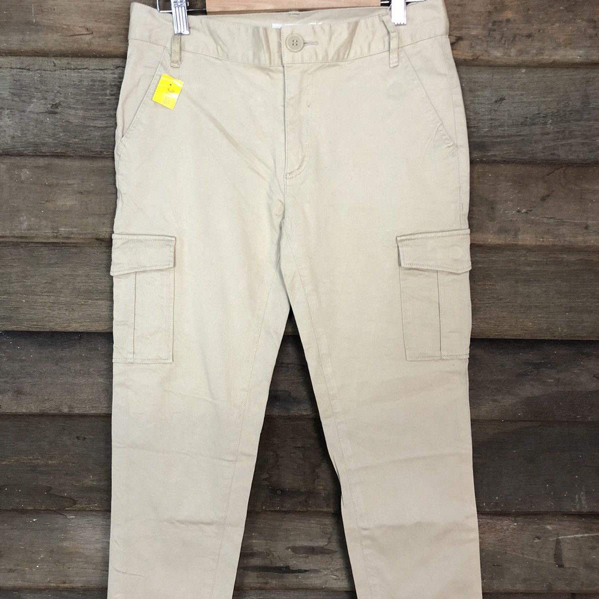 Japanese Brand Sevendays-Sunday Cream Multipocket Cargo Pants #3376 Size US 28 / EU 44 - 4 Thumbnail