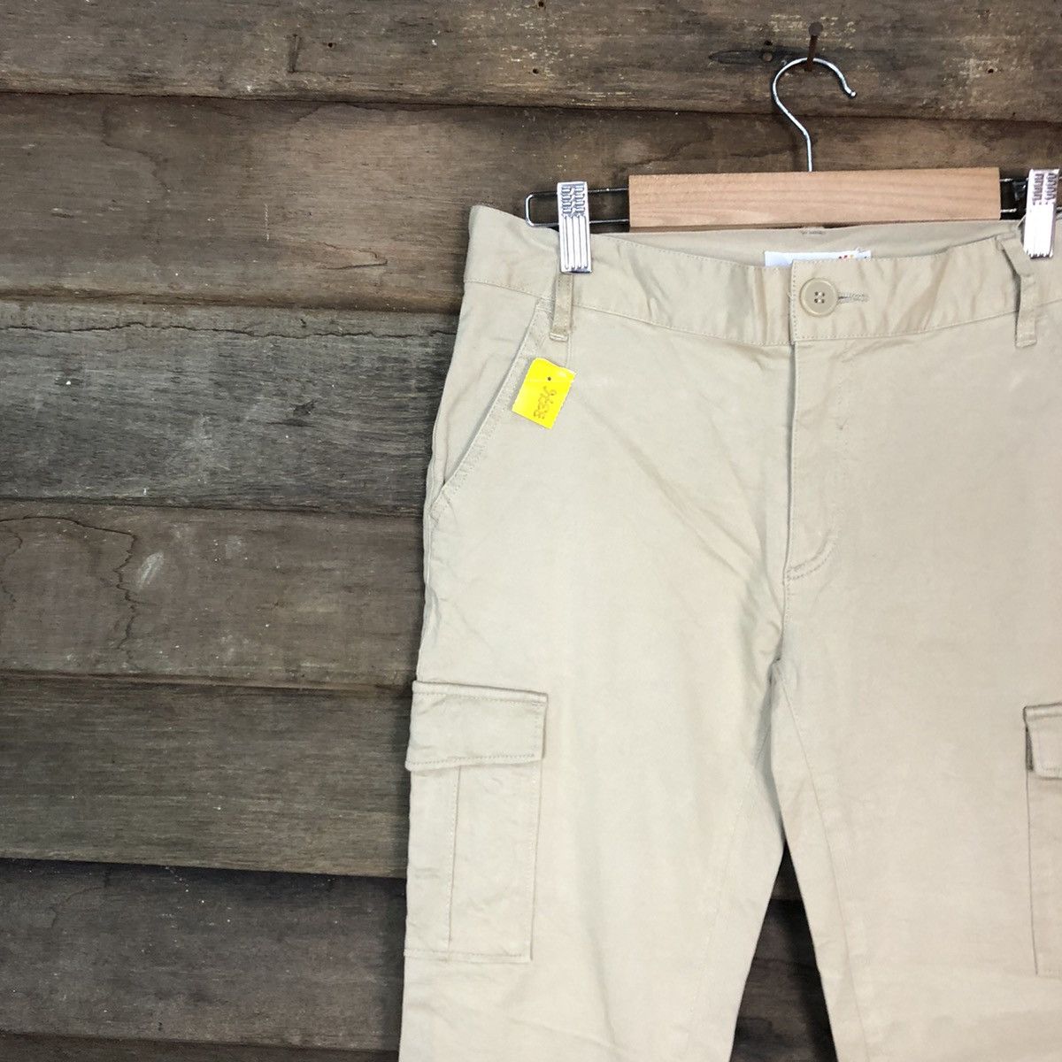 Japanese Brand Sevendays-Sunday Cream Multipocket Cargo Pants #3376 Size US 28 / EU 44 - 6 Thumbnail