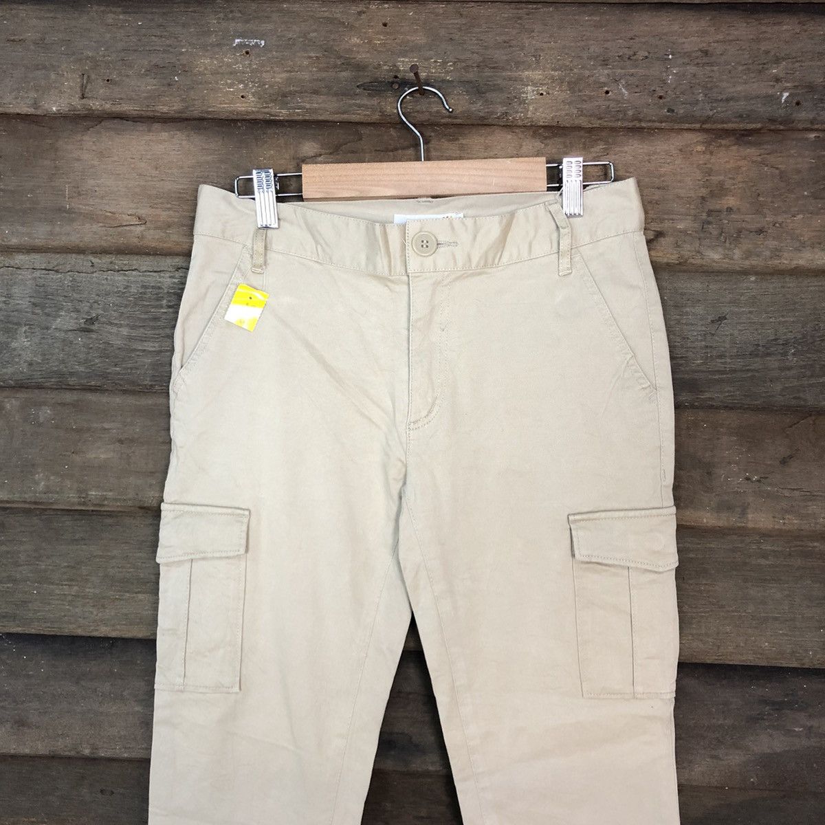Japanese Brand Sevendays-Sunday Cream Multipocket Cargo Pants #3376 Size US 28 / EU 44 - 2 Thumbnail