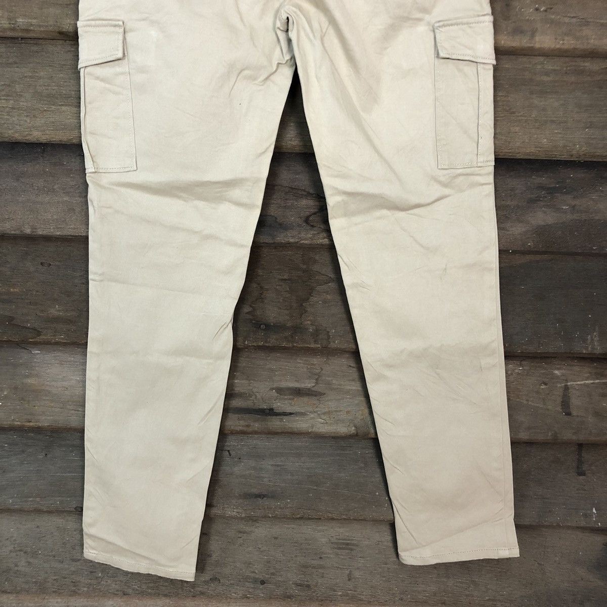Japanese Brand Sevendays-Sunday Cream Multipocket Cargo Pants #3376 Size US 28 / EU 44 - 11 Thumbnail