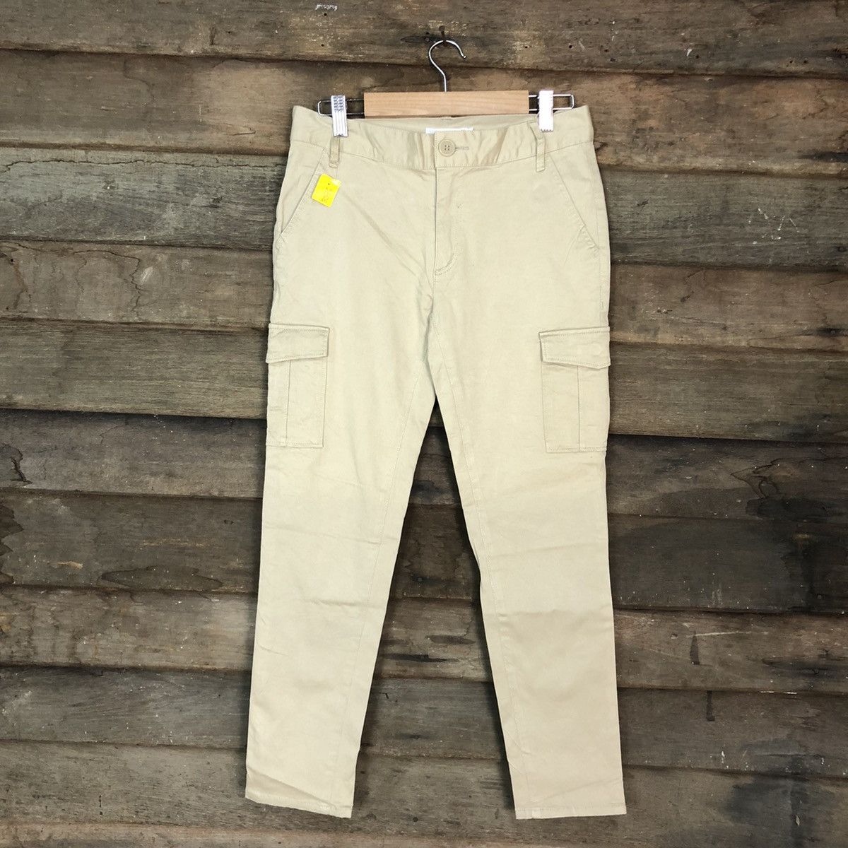 Japanese Brand Sevendays-Sunday Cream Multipocket Cargo Pants #3376 Size US 28 / EU 44 - 1 Thumbnail