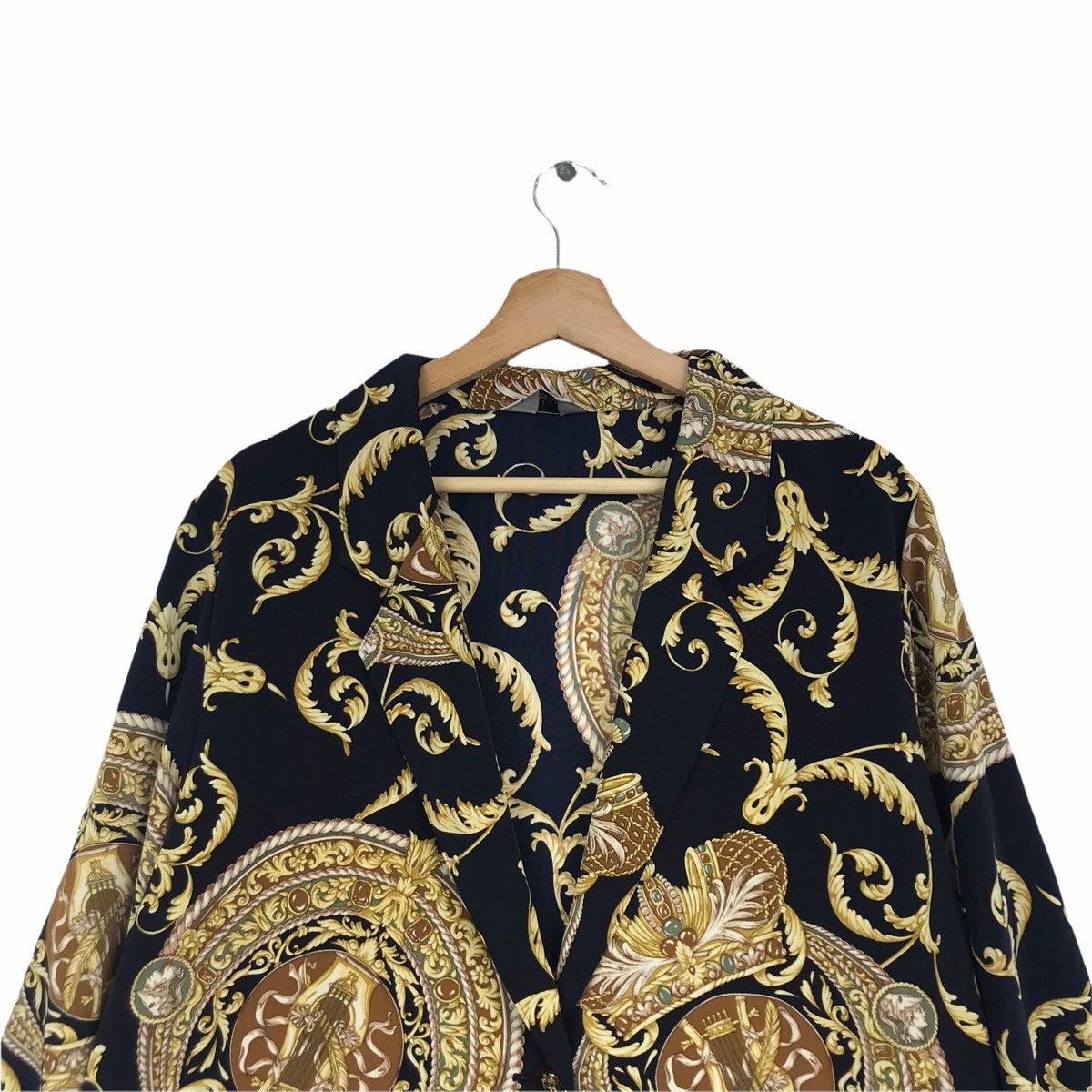 Japanese Brand FASHIOMAKE Japanese Brand Baroque Chain Silk Jacket Size US XL / EU 56 / 4 - 3 Thumbnail