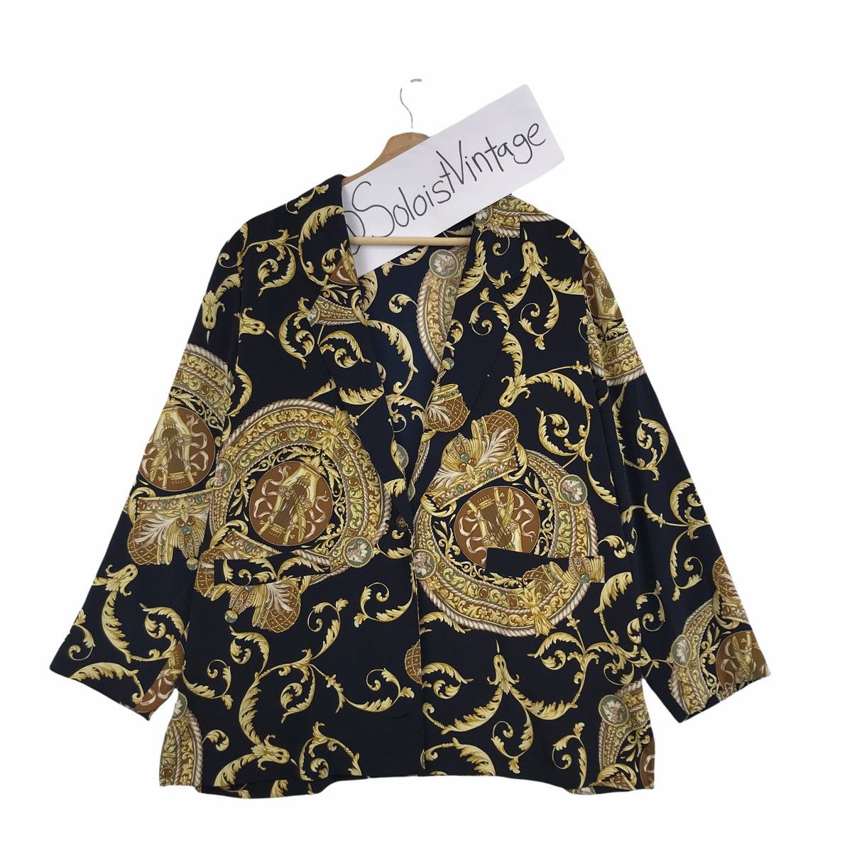 Japanese Brand FASHIOMAKE Japanese Brand Baroque Chain Silk Jacket Size US XL / EU 56 / 4 - 1 Thumbnail