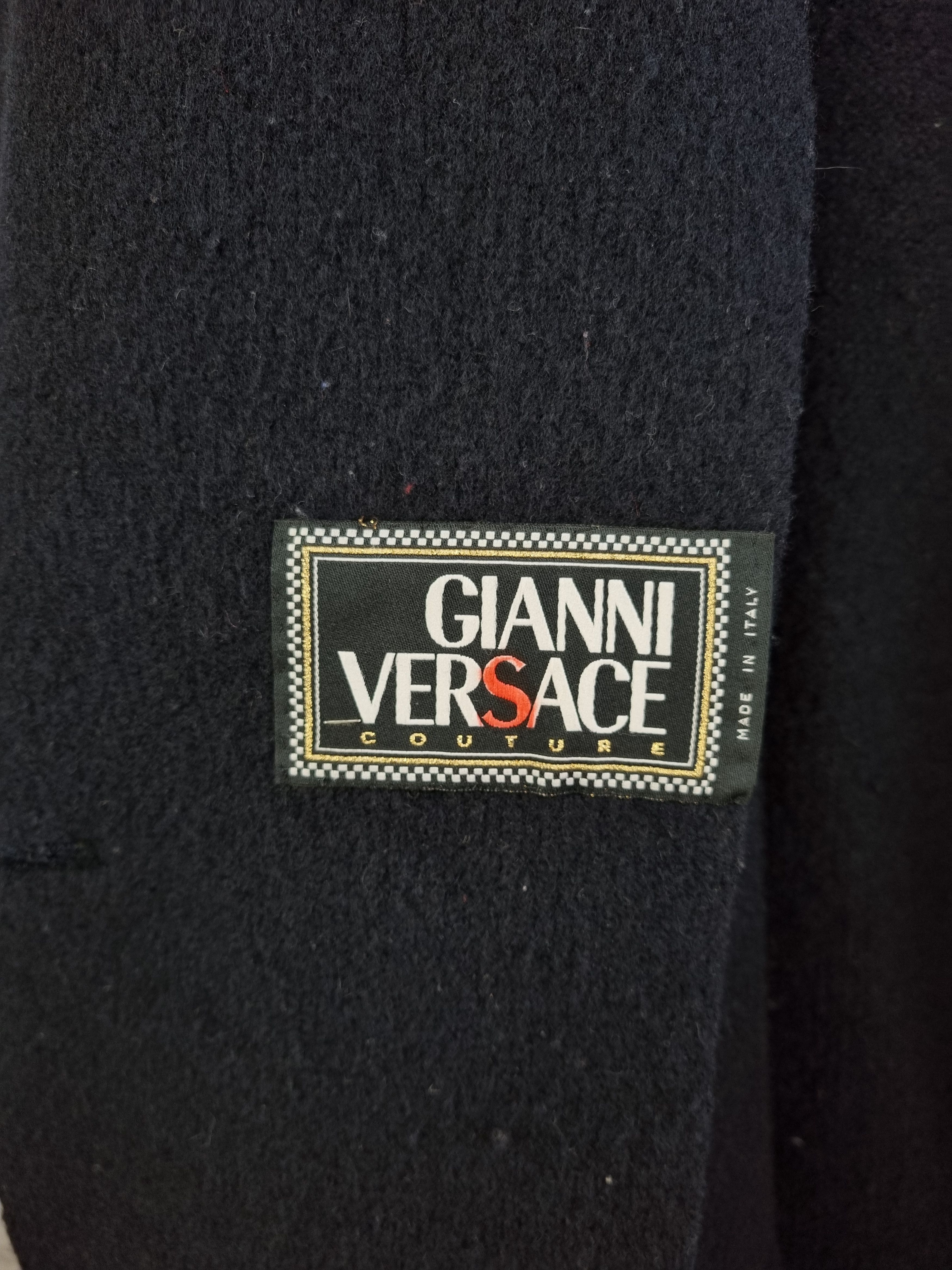 Gianni Valentino × Versace × Vintage Very Rare Gianni Versace Couture Wool Coat Size US XL / EU 56 / 4 - 7 Thumbnail