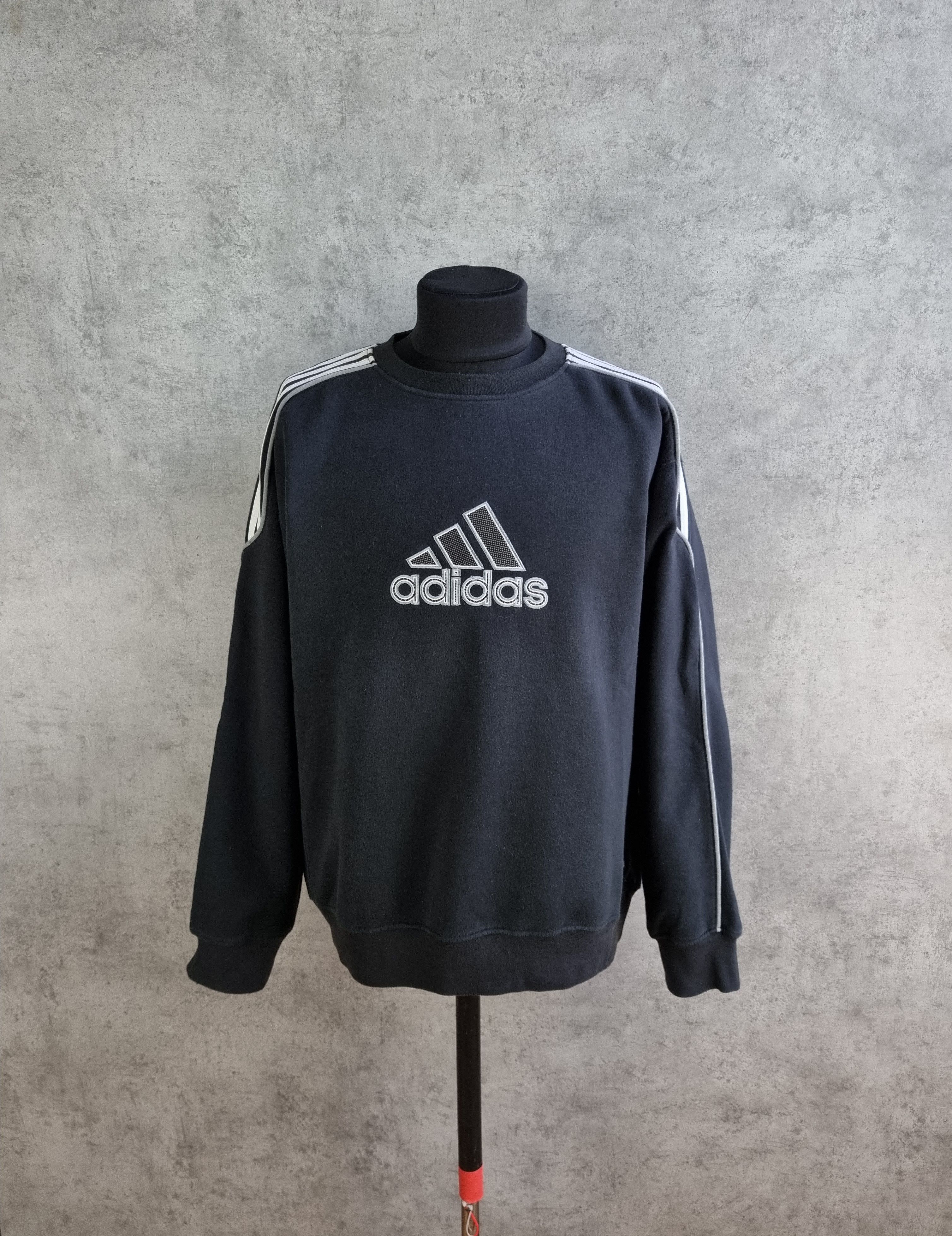 Adidas × Vintage Faded ADIDAS Spell Out Logo Vintage Sweatshirt Size US XL / EU 56 / 4 - 3 Thumbnail