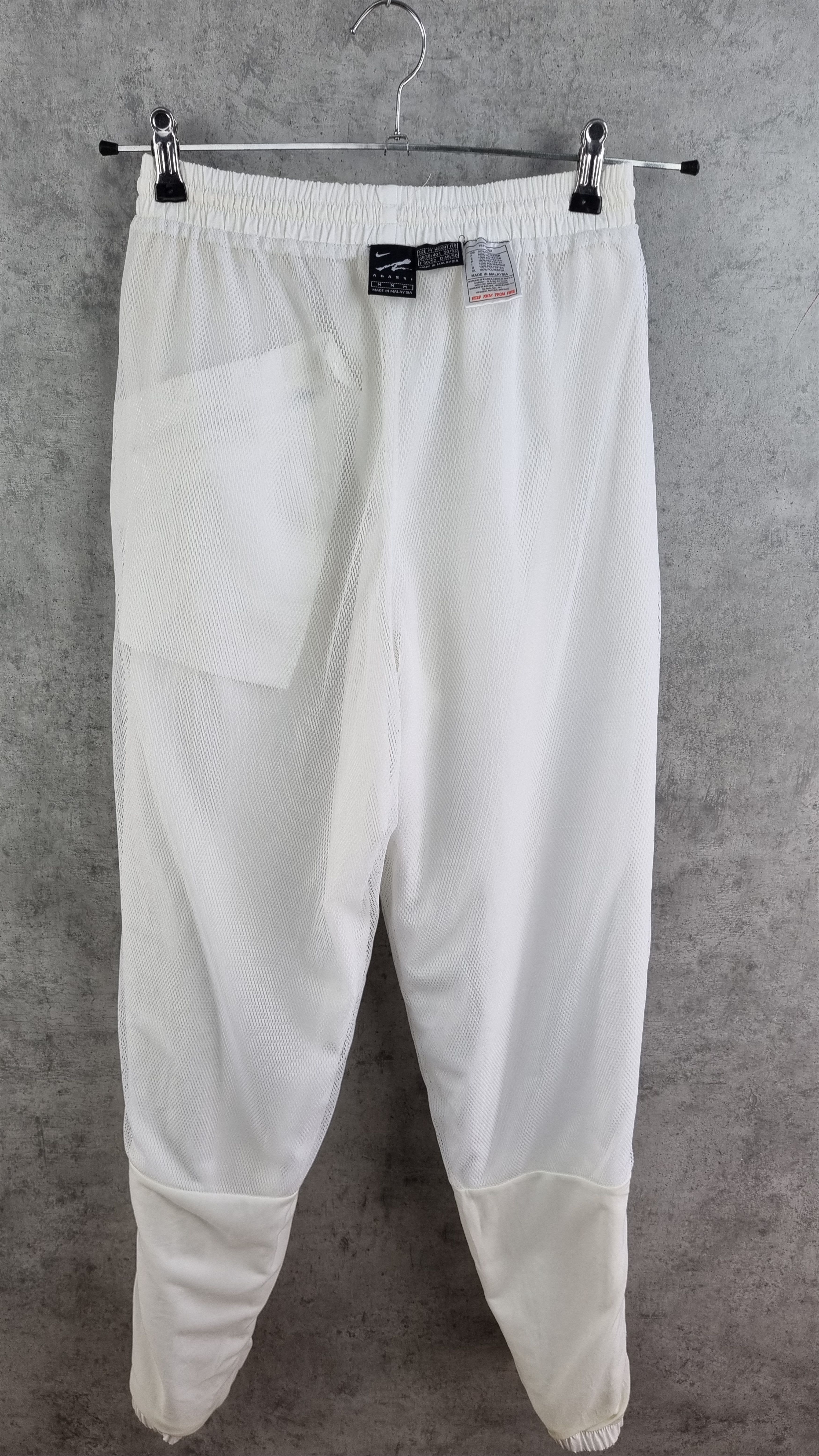 Nike × Vintage 90s Nike Chalenge Tennis Sport Pants White nylon Size US 33 - 5 Thumbnail