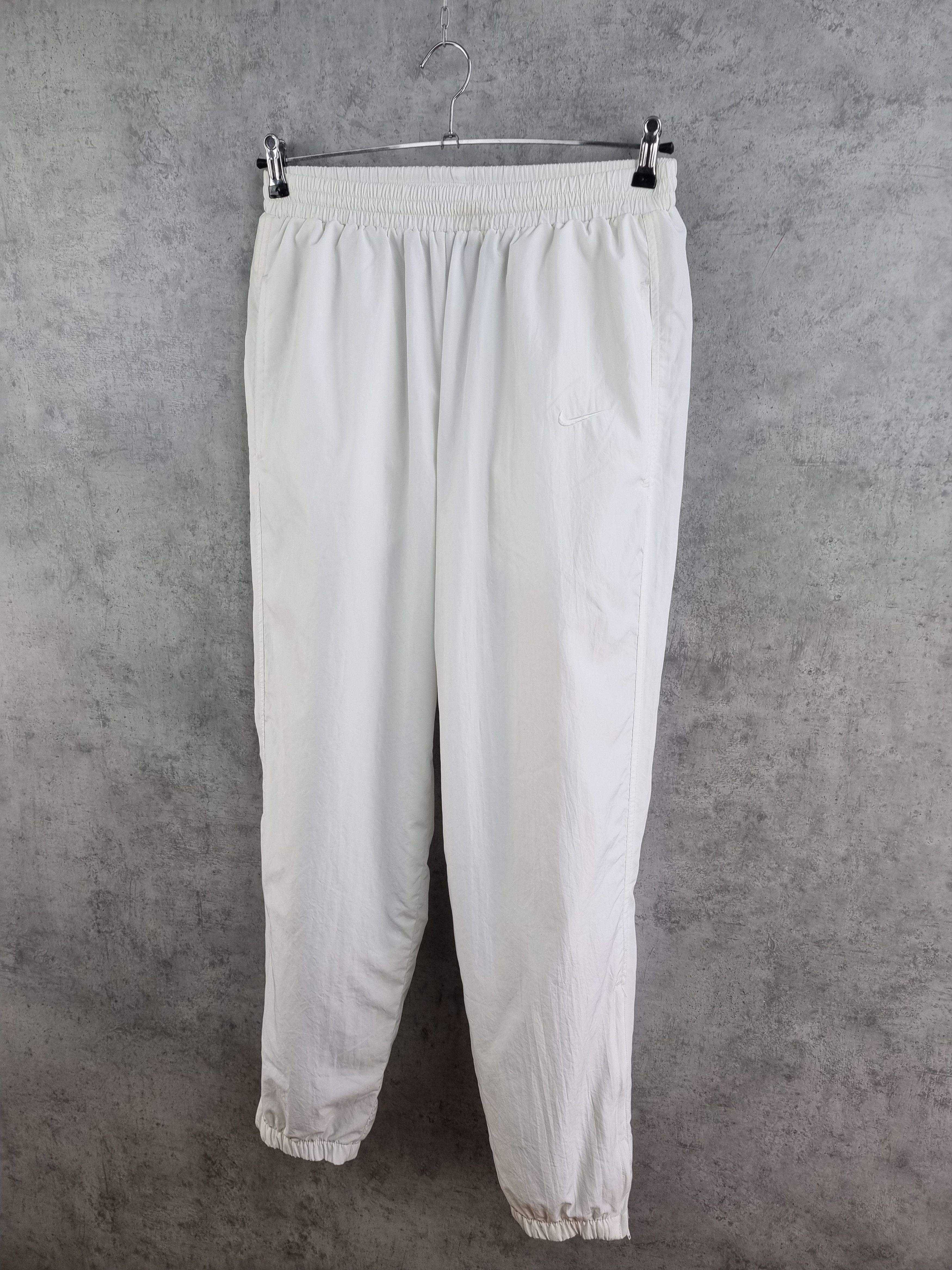 Nike × Vintage 90s Nike Chalenge Tennis Sport Pants White nylon Size US 33 - 1 Thumbnail