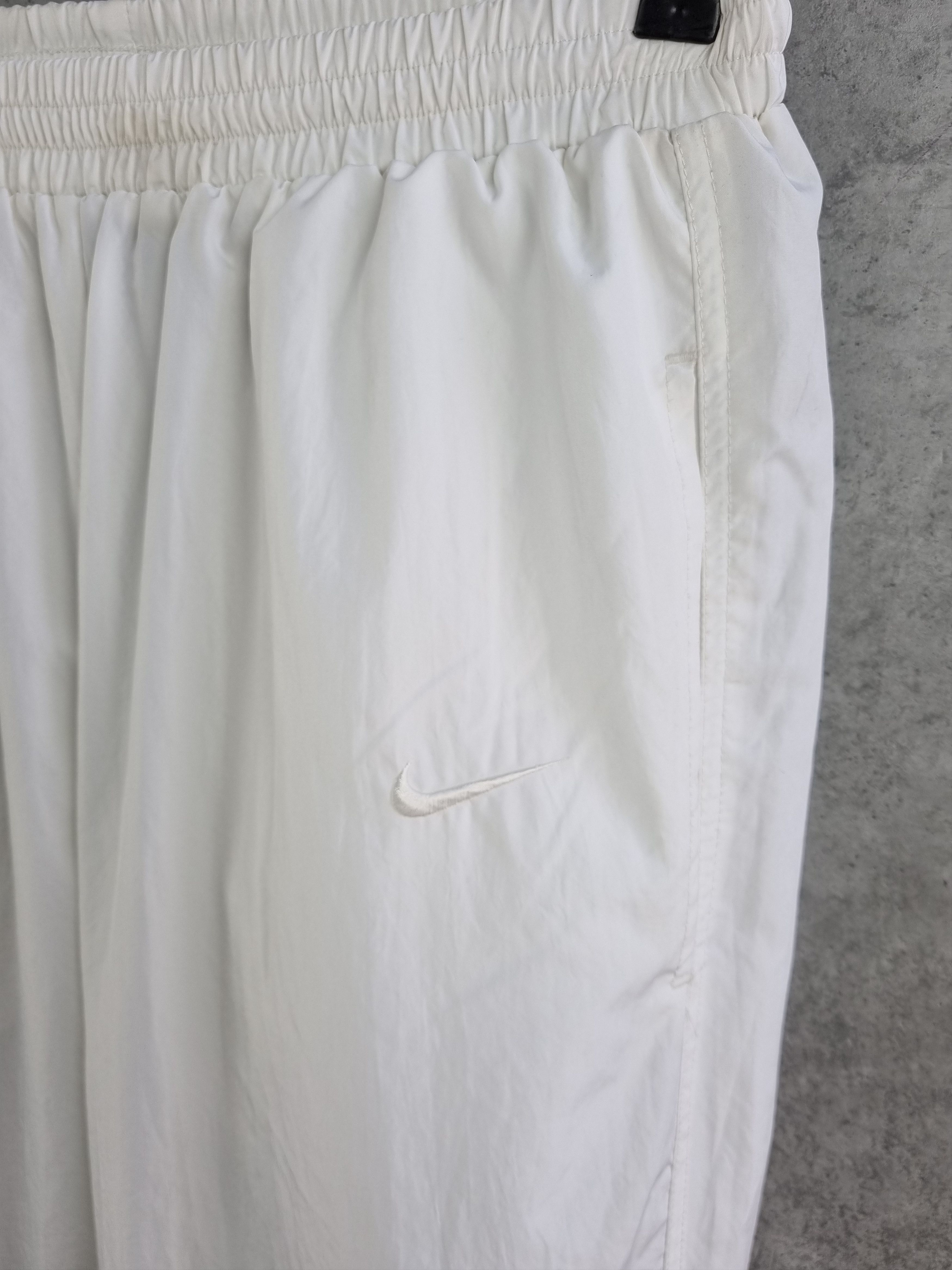 Nike × Vintage 90s Nike Chalenge Tennis Sport Pants White nylon Size US 33 - 18 Thumbnail