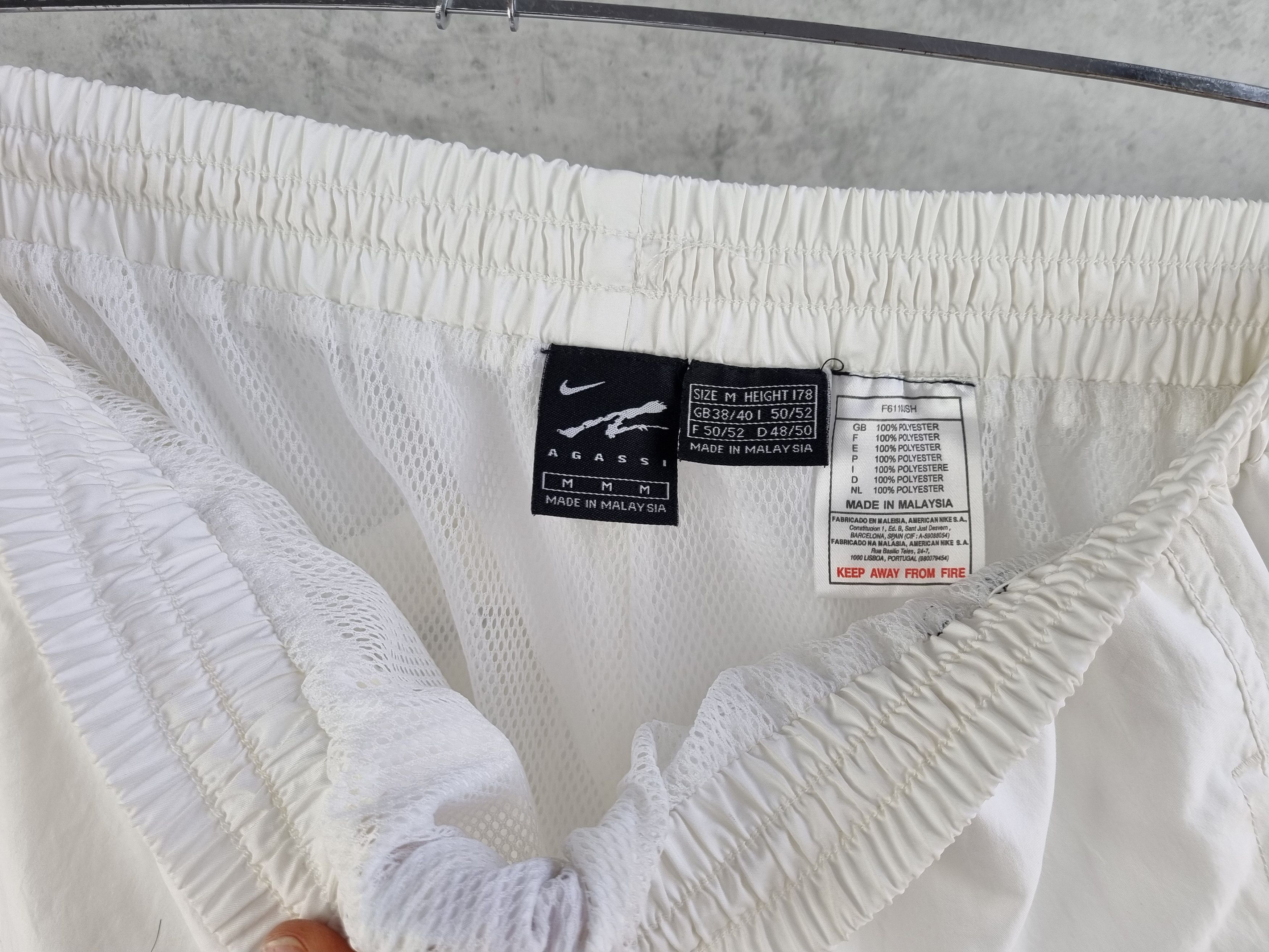 Nike × Vintage 90s Nike Chalenge Tennis Sport Pants White nylon Size US 33 - 7 Thumbnail