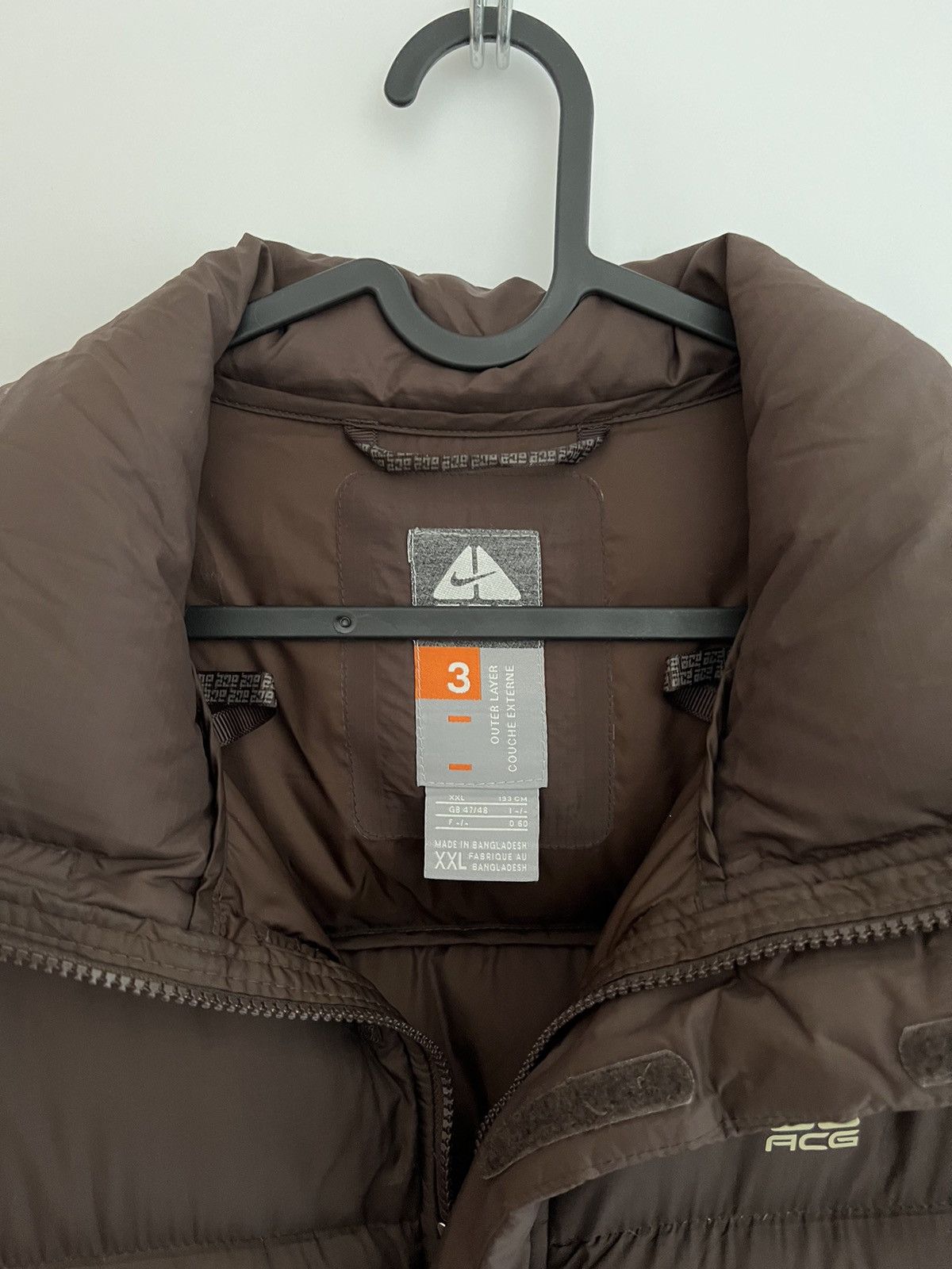 Nike × Nike ACG × Vintage Nike ACG Lab Brown Lightweight puffer jacket nuptse warm Size US XXL / EU 58 / 5 - 8 Thumbnail