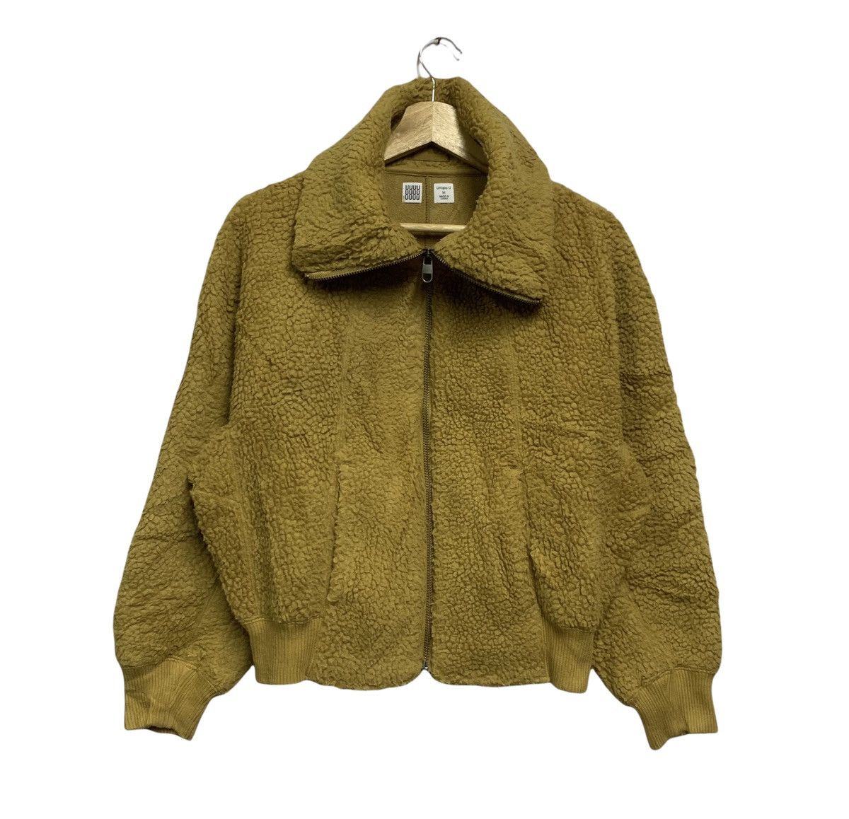 image of Lemaire Deep Pile Fleece Turtleneck Jacket in Brown, Women's (Size Medium)