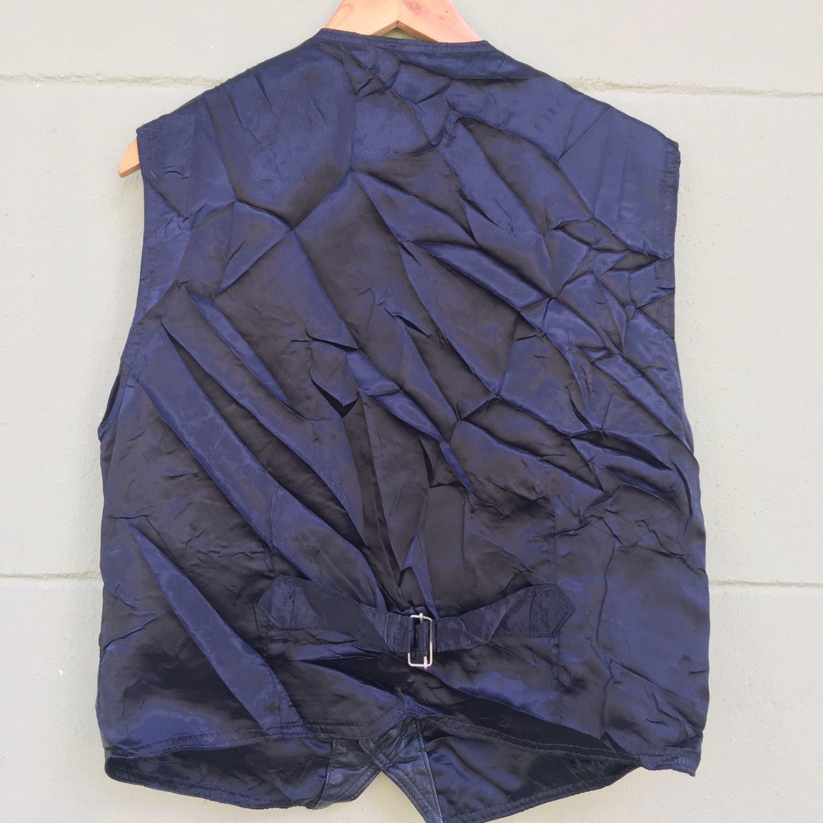 Designer × Genuine Leather Ricard Pells.J.L. Leather Vest Size US M / EU 48-50 / 2 - 2 Thumbnail
