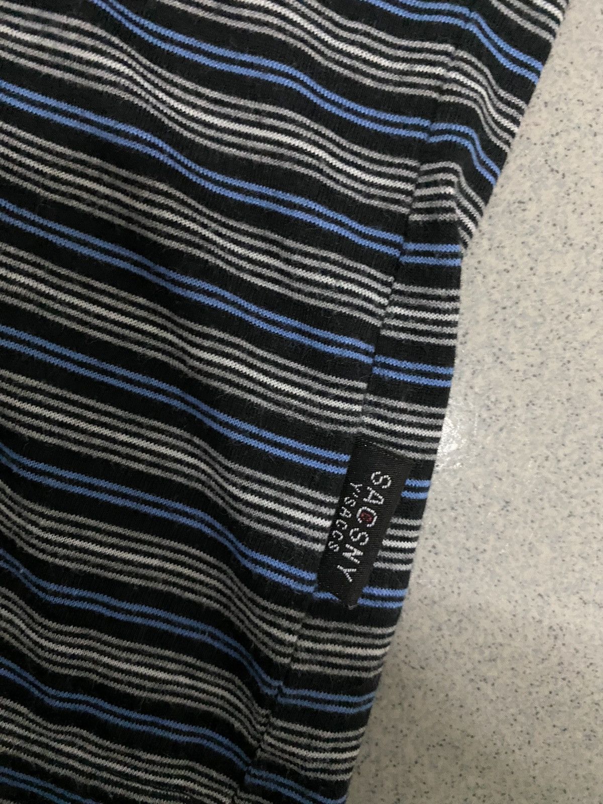 Vintage × Yohji Yamamoto Offer‼️Vintage Y’saccs Sacsny Yohji Yamamoto Striped Tee Size US L / EU 52-54 / 3 - 4 Thumbnail