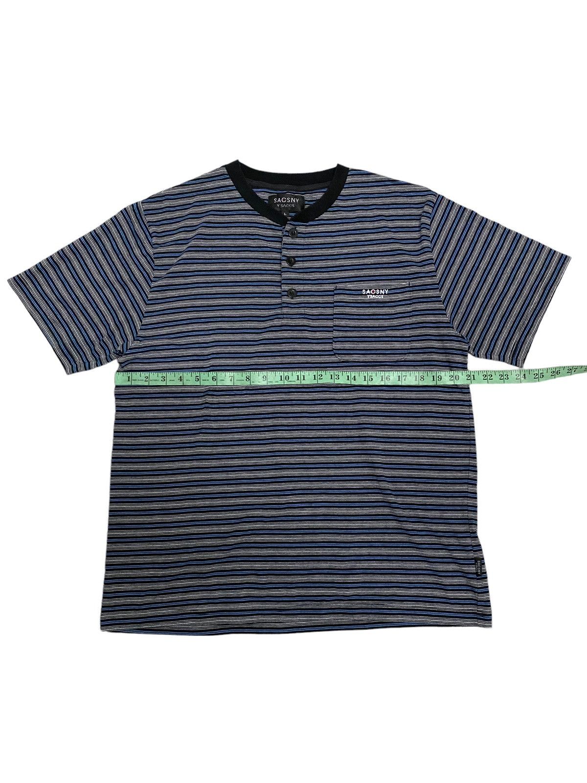Vintage × Yohji Yamamoto Offer‼️Vintage Y’saccs Sacsny Yohji Yamamoto Striped Tee Size US L / EU 52-54 / 3 - 6 Thumbnail