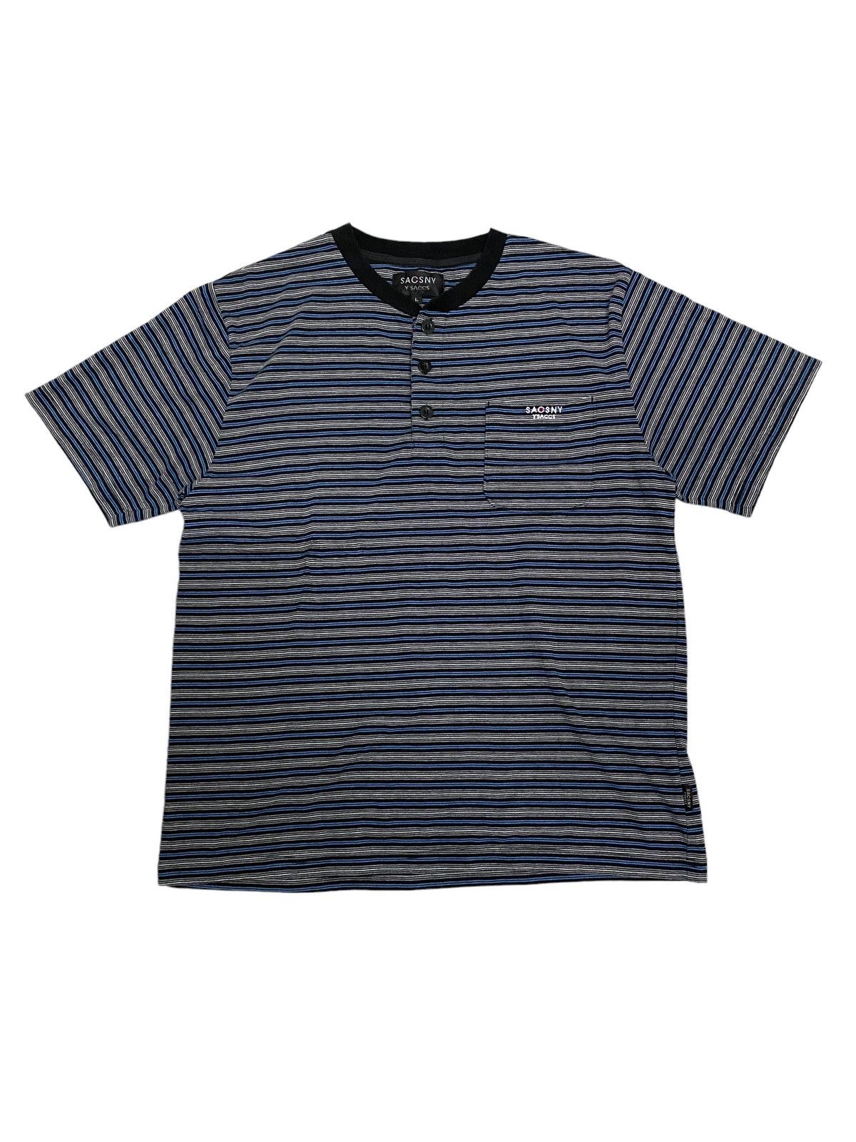 Vintage × Yohji Yamamoto Offer‼️Vintage Y’saccs Sacsny Yohji Yamamoto Striped Tee Size US L / EU 52-54 / 3 - 1 Thumbnail