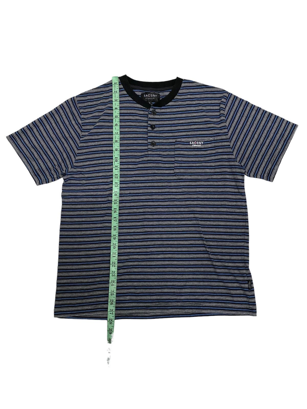 Vintage × Yohji Yamamoto Offer‼️Vintage Y’saccs Sacsny Yohji Yamamoto Striped Tee Size US L / EU 52-54 / 3 - 7 Thumbnail