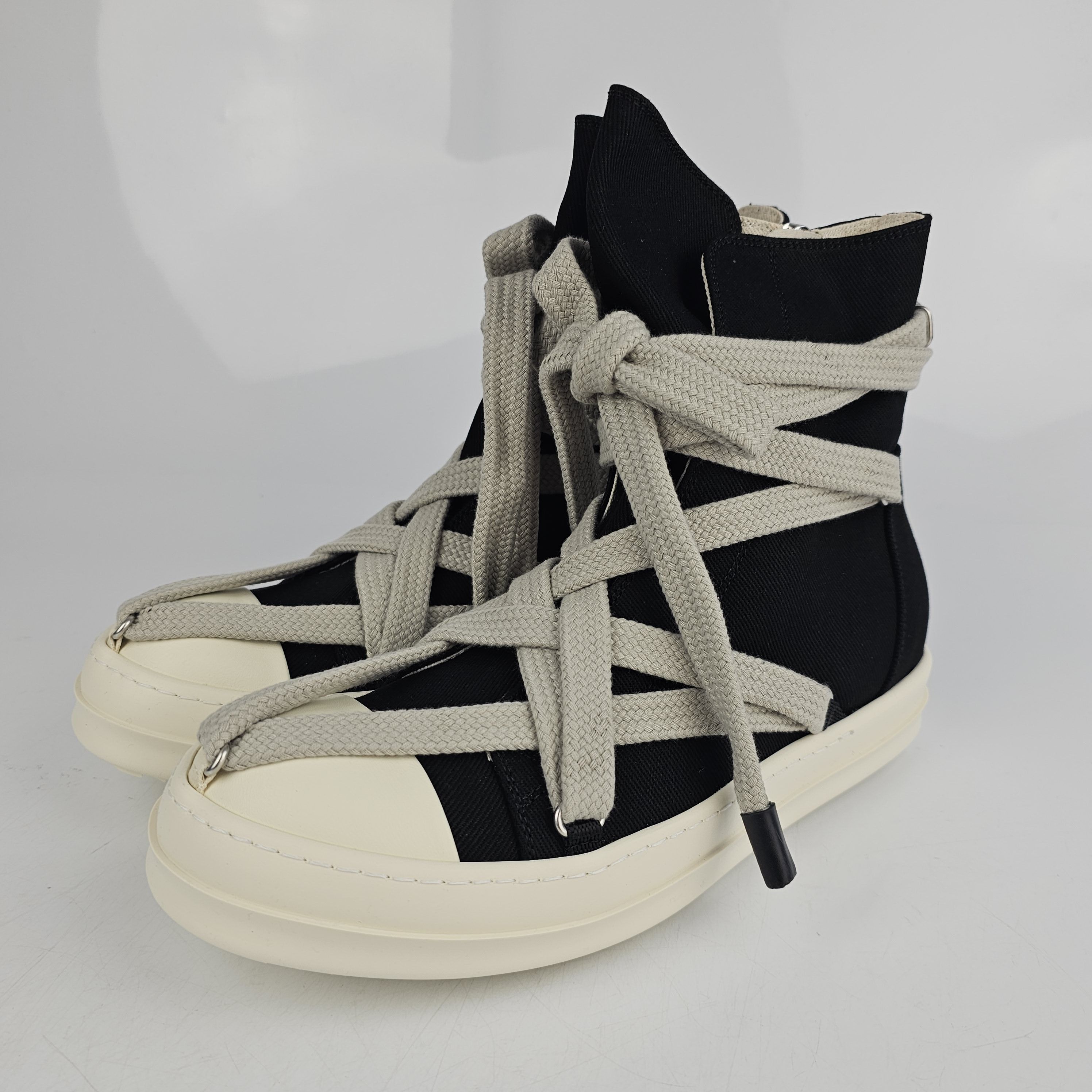 Rick Owens Drkshdw Rick Owens DRKSHDW Hexa Jumbo Laces Black Sneakers ...