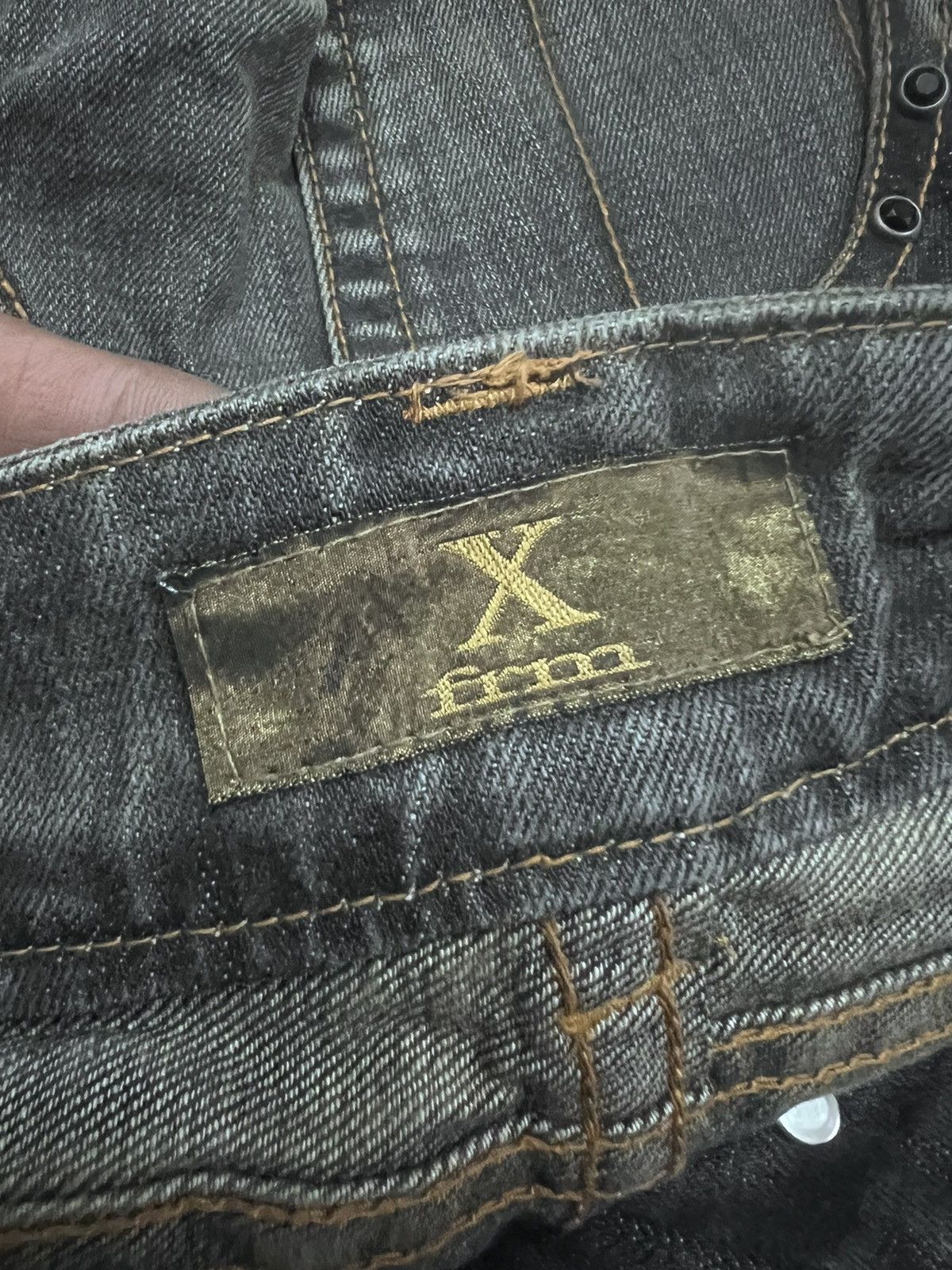 Japanese Brand × Vintage FLARED🔥XFRM SPLATTER STUDDED DENIM PANTS Size US 30 / EU 46 - 7 Thumbnail