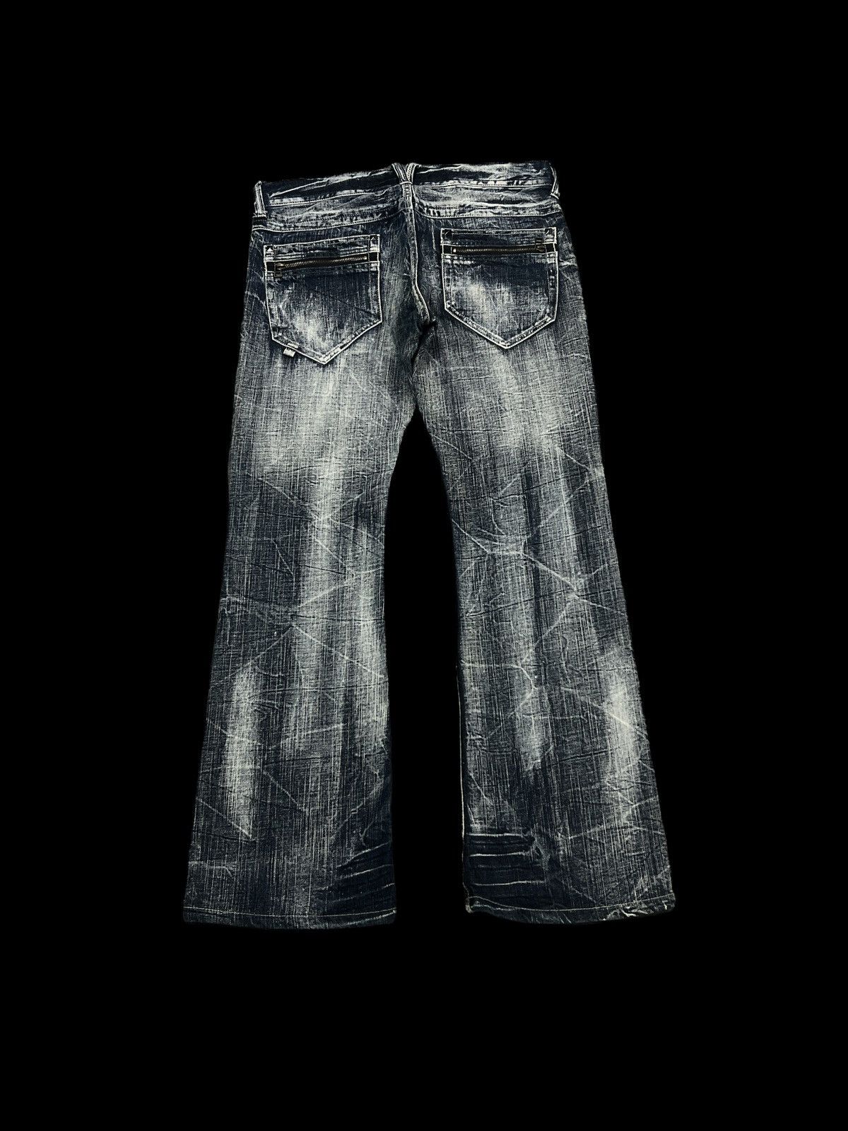 Japanese Brand FLARED🔥SORRIEDERE STUDDED DISTRESSED DENIM PANTS Size US 34 / EU 50 - 6 Thumbnail