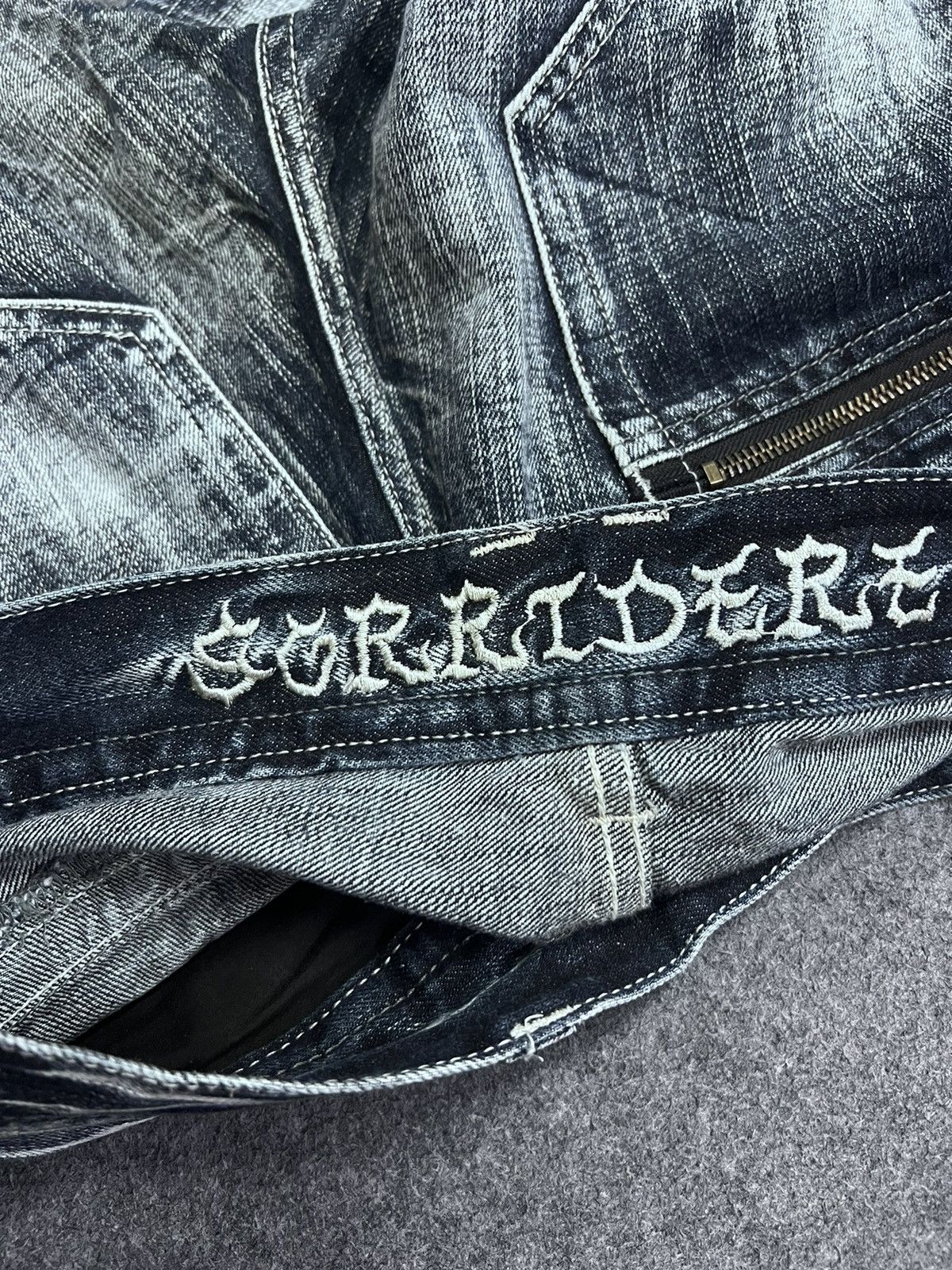 Japanese Brand FLARED🔥SORRIEDERE STUDDED DISTRESSED DENIM PANTS Size US 34 / EU 50 - 8 Thumbnail