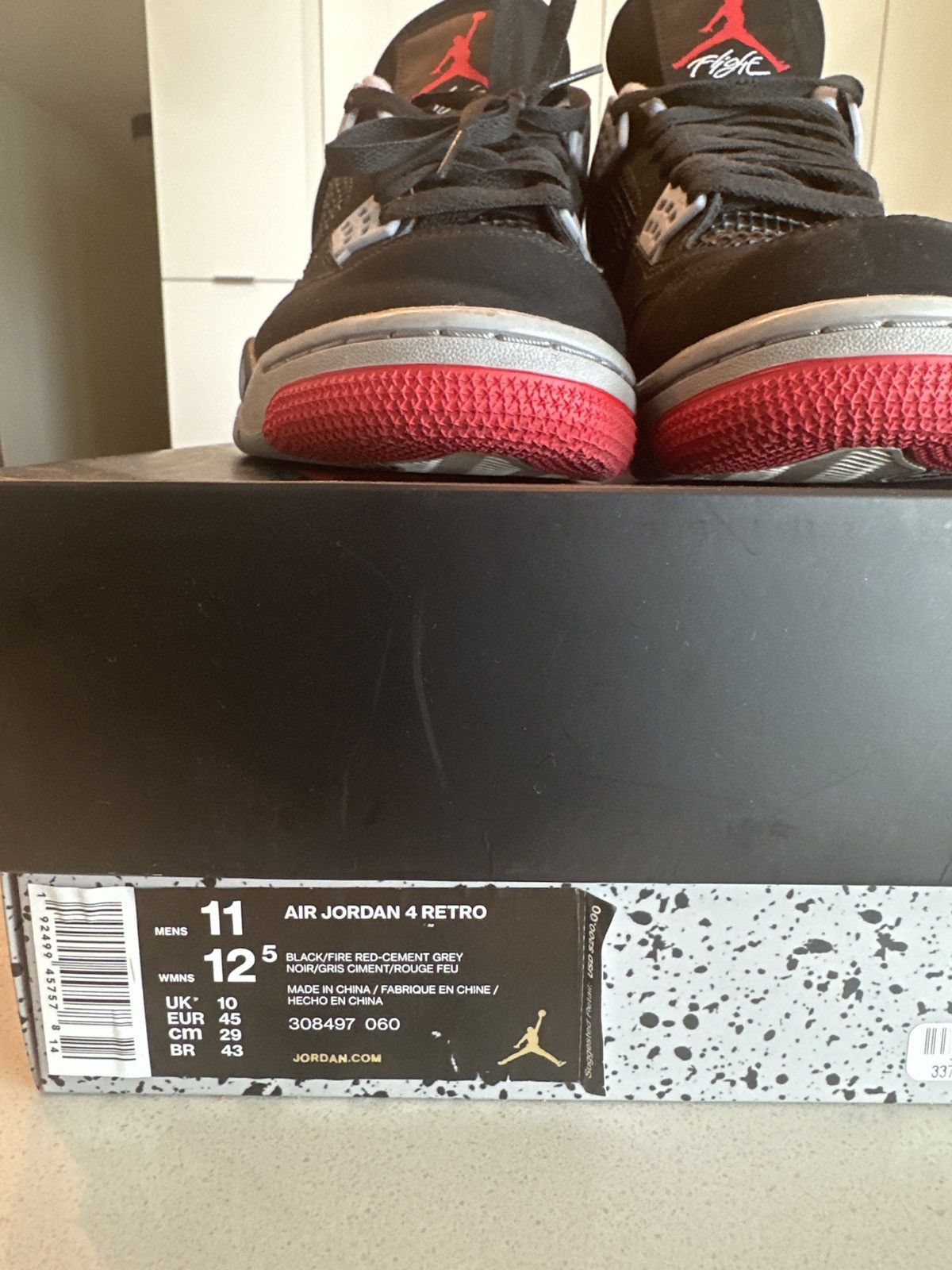 Jordan Brand Jordan Bred 4 Size US 11 / EU 44 - 5 Thumbnail