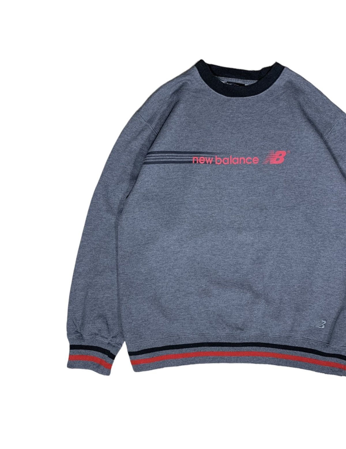 New Balance × Vintage Vintage New Balance Sweatshirt Grey Colour Size US M / EU 48-50 / 2 - 2 Thumbnail