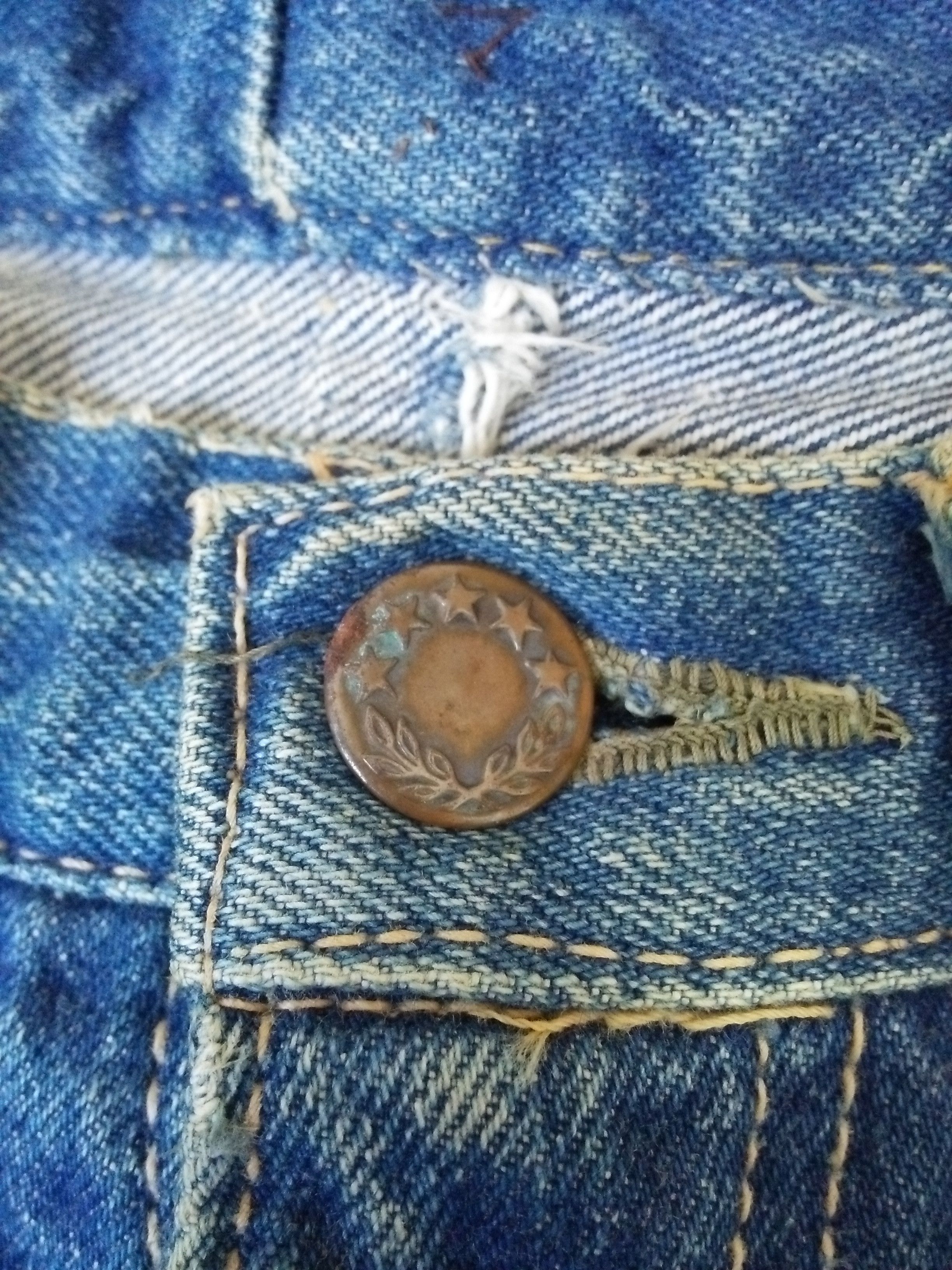 Vintage VTG 50s CONE DEEP TONE DENIM JEANS (B51) Size US 28 / EU 44 - 5 Thumbnail