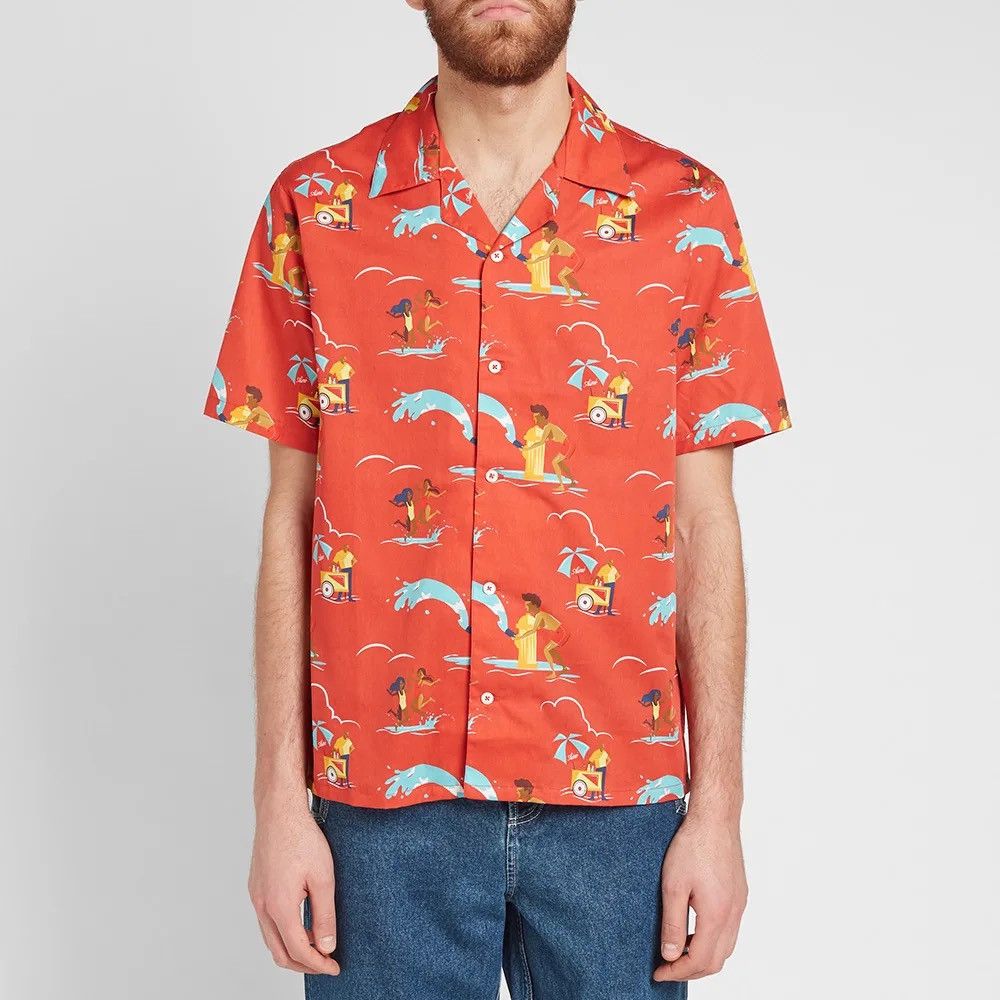 Aime Leon Dore RARE AIME LEON DORE BLOCK PARTY LEISURE ORANGE BUTTON ...