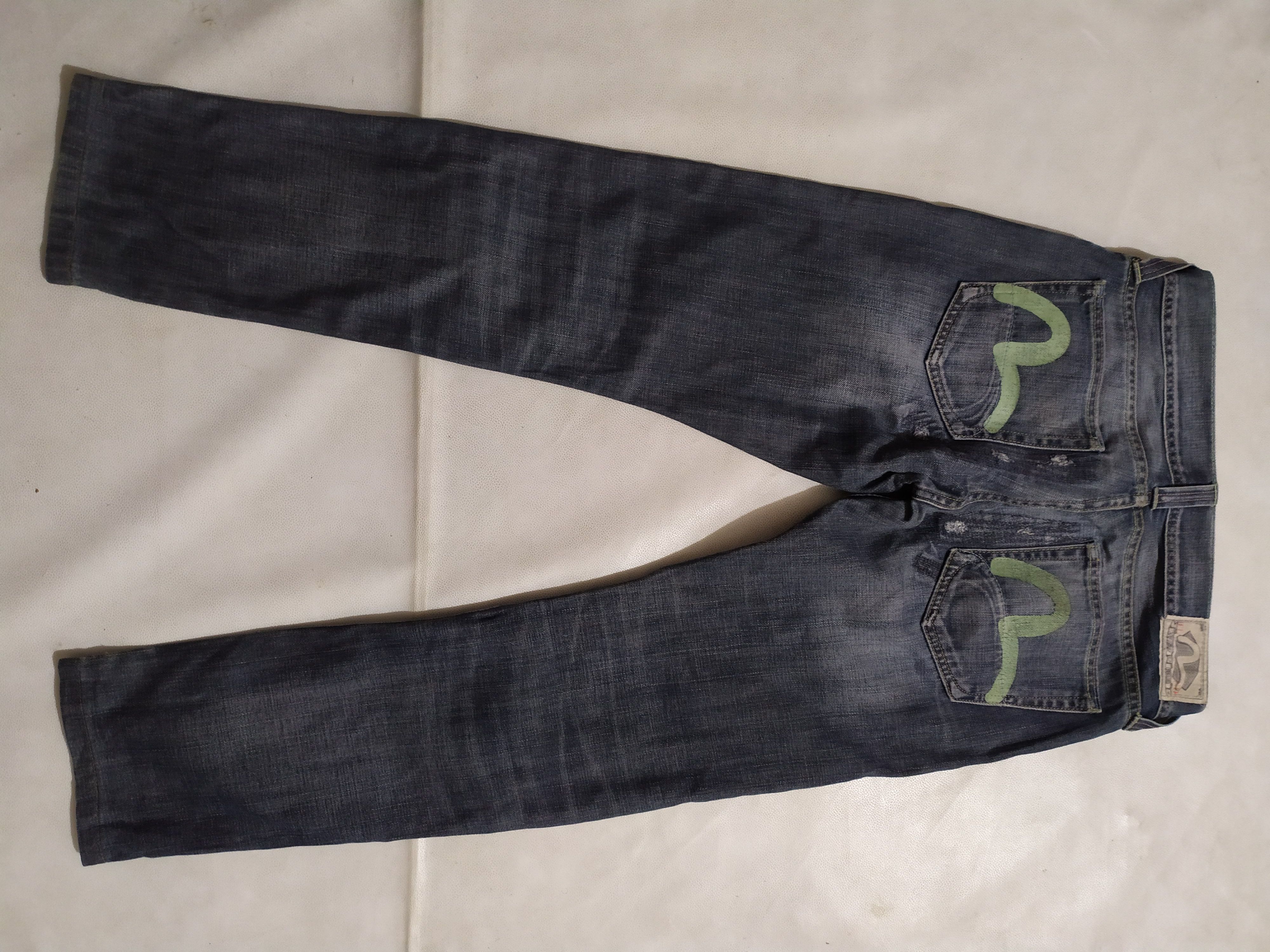 image of Distressed Denim x Evisu Puma Denim Jeans in Blue Jean, Men's (Size 30)